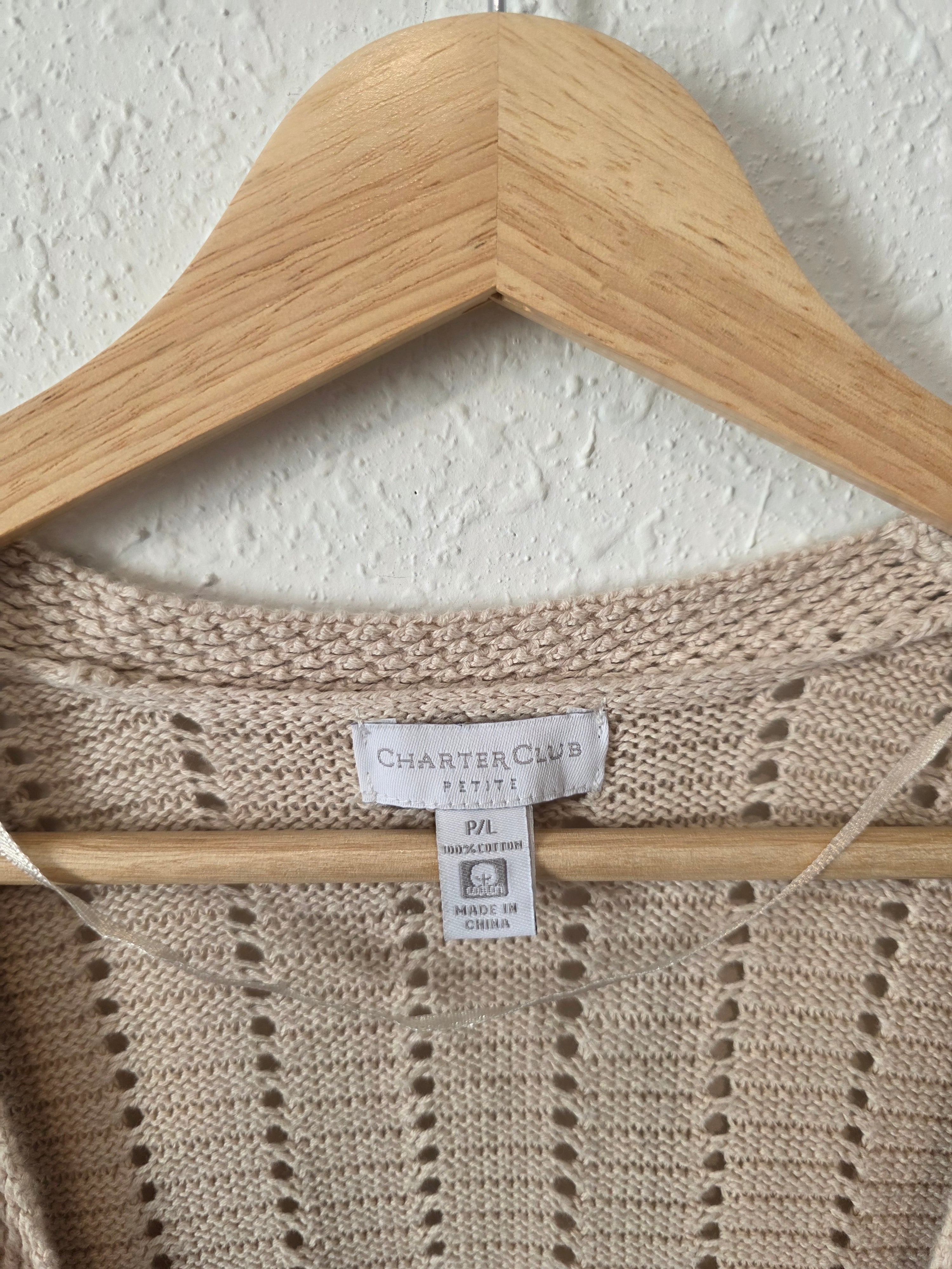 Crochet Knit Cotton Sweater (LP)