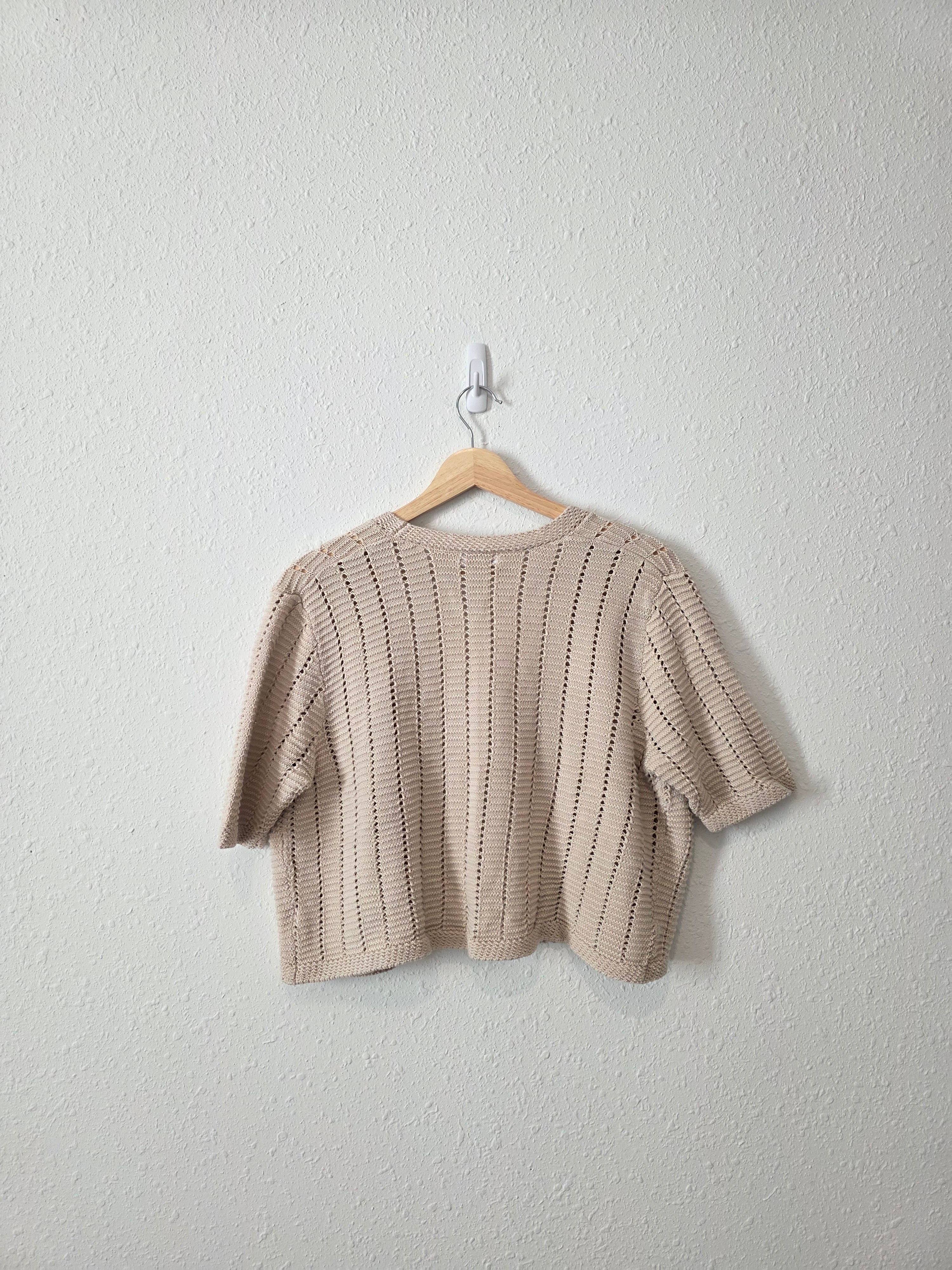 Crochet Knit Cotton Sweater (LP)