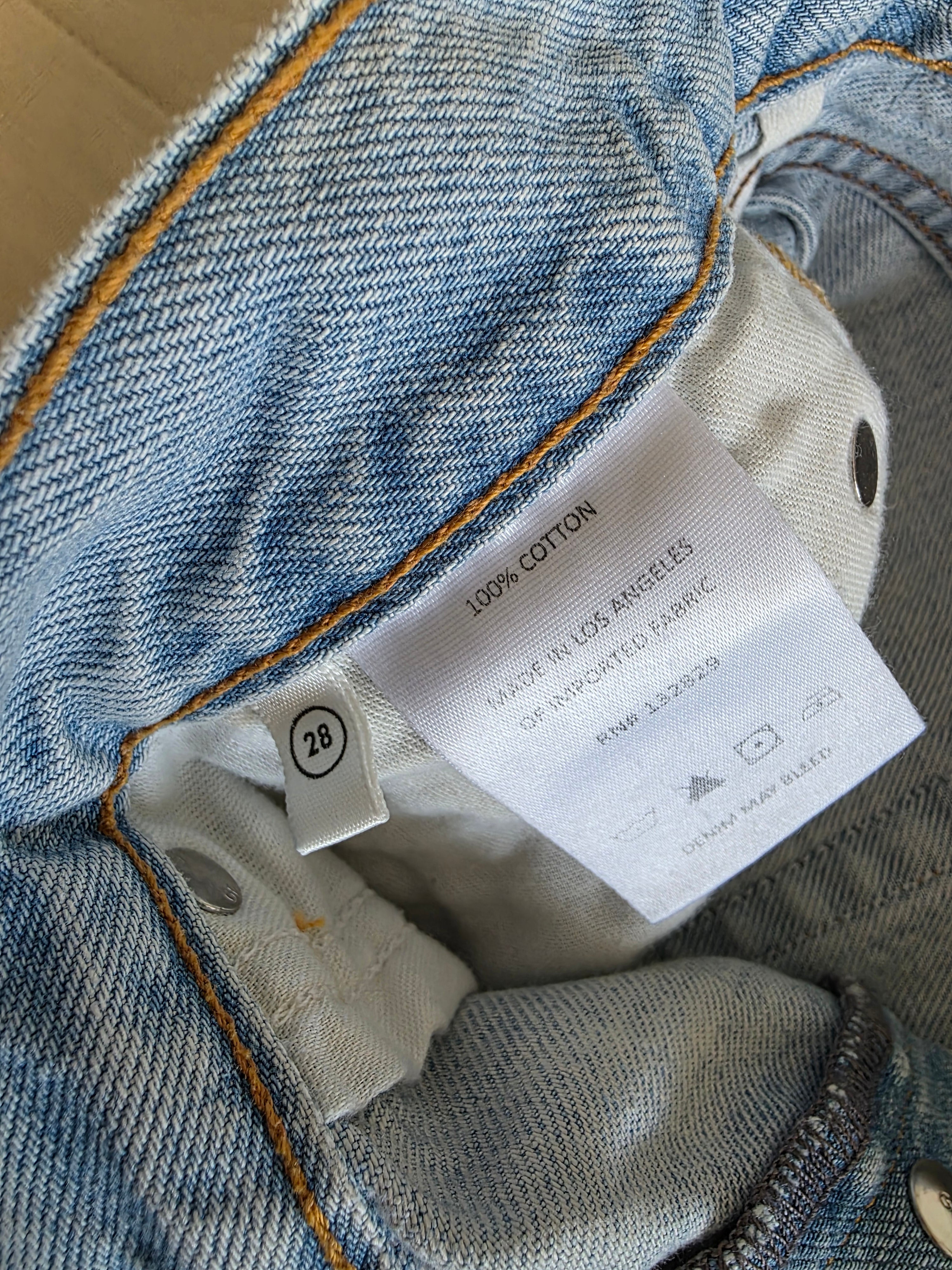 Grlfrnd Light Wash Denim Shorts (28)