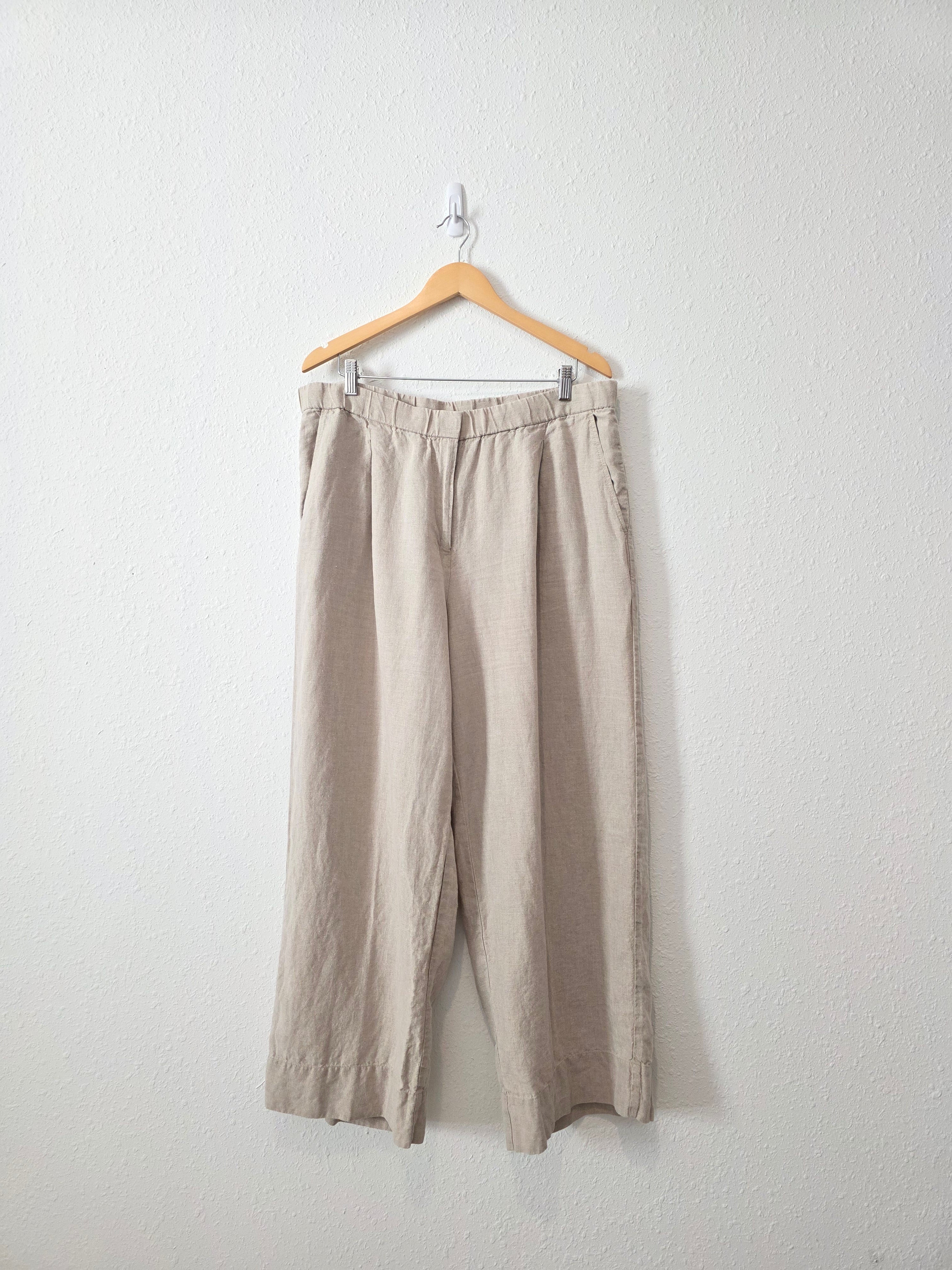 Eileen Fisher Linen Wide Leg Pants (XL)