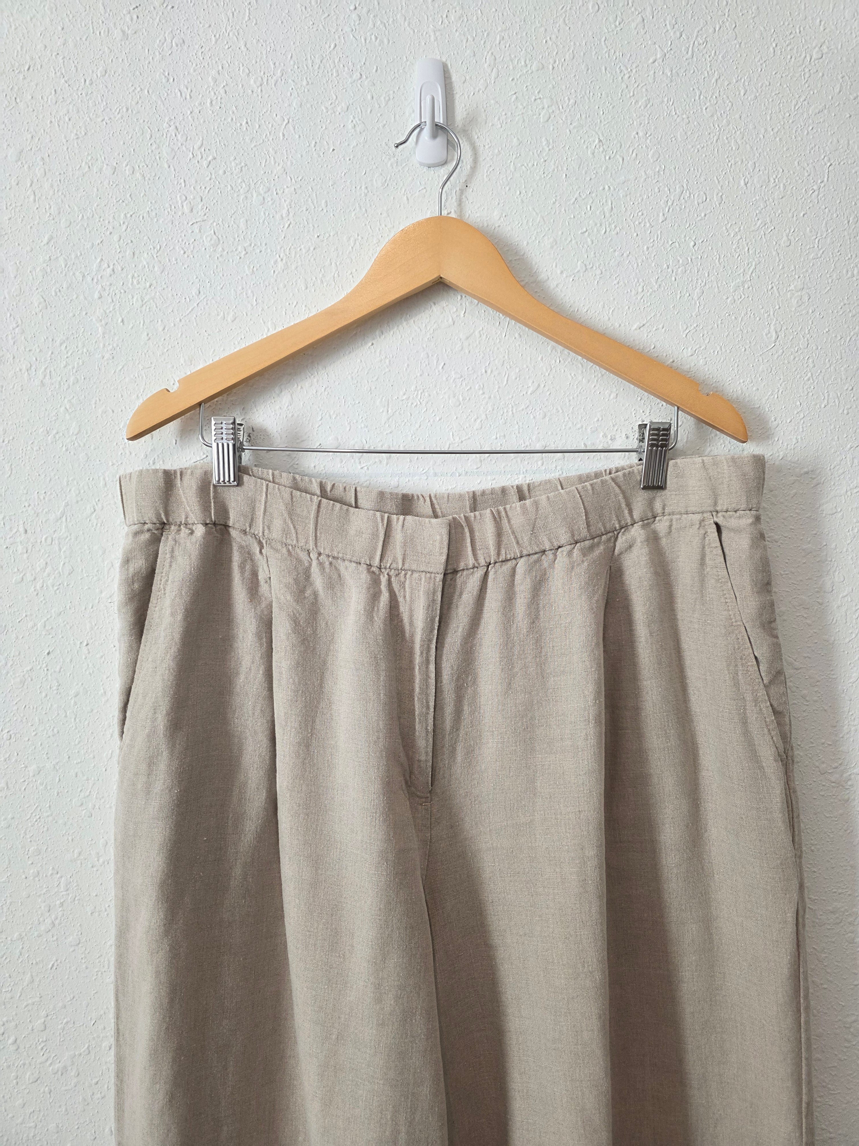 Eileen Fisher Linen Wide Leg Pants (XL)