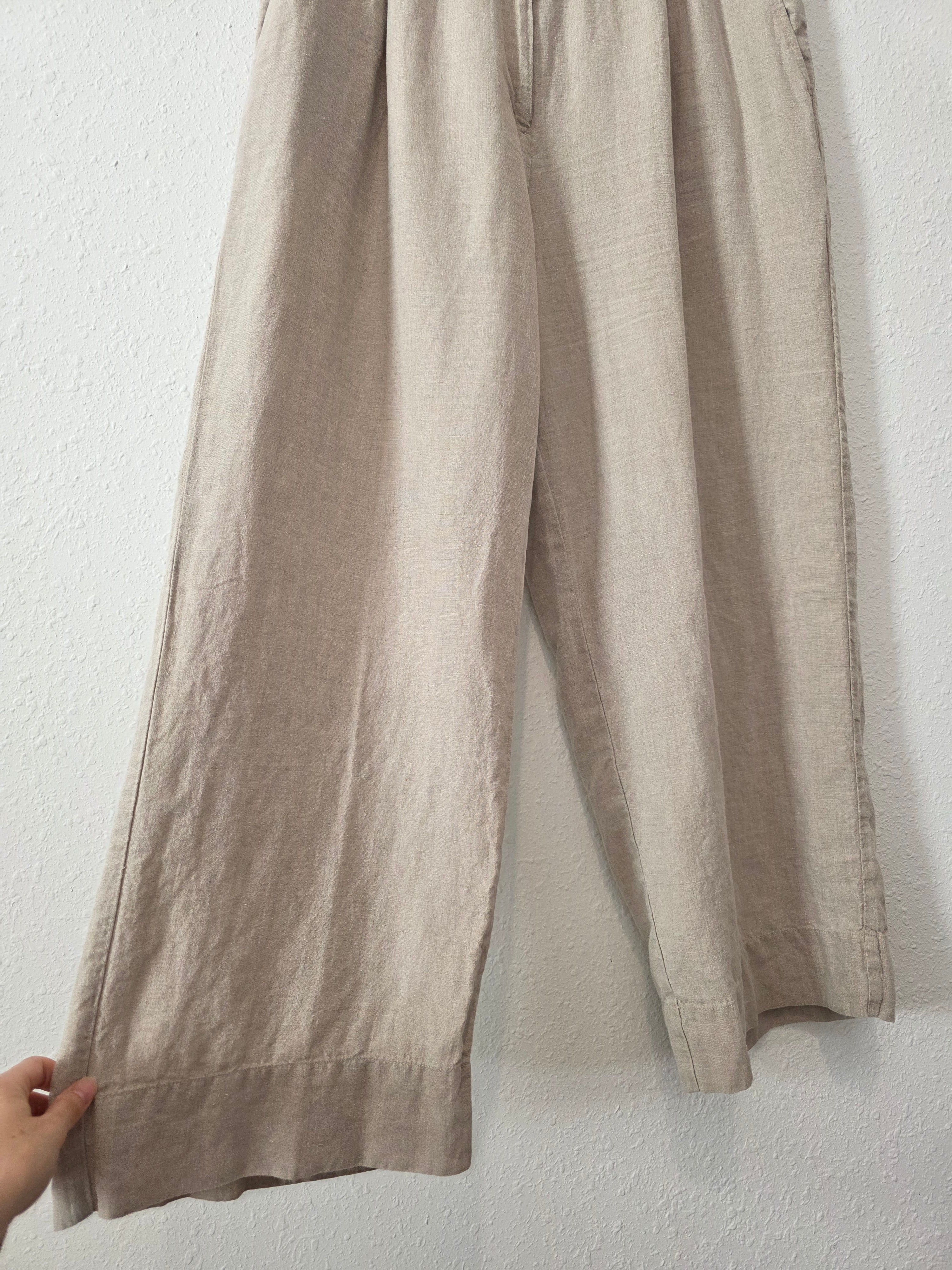 Eileen Fisher Linen Wide Leg Pants (XL)