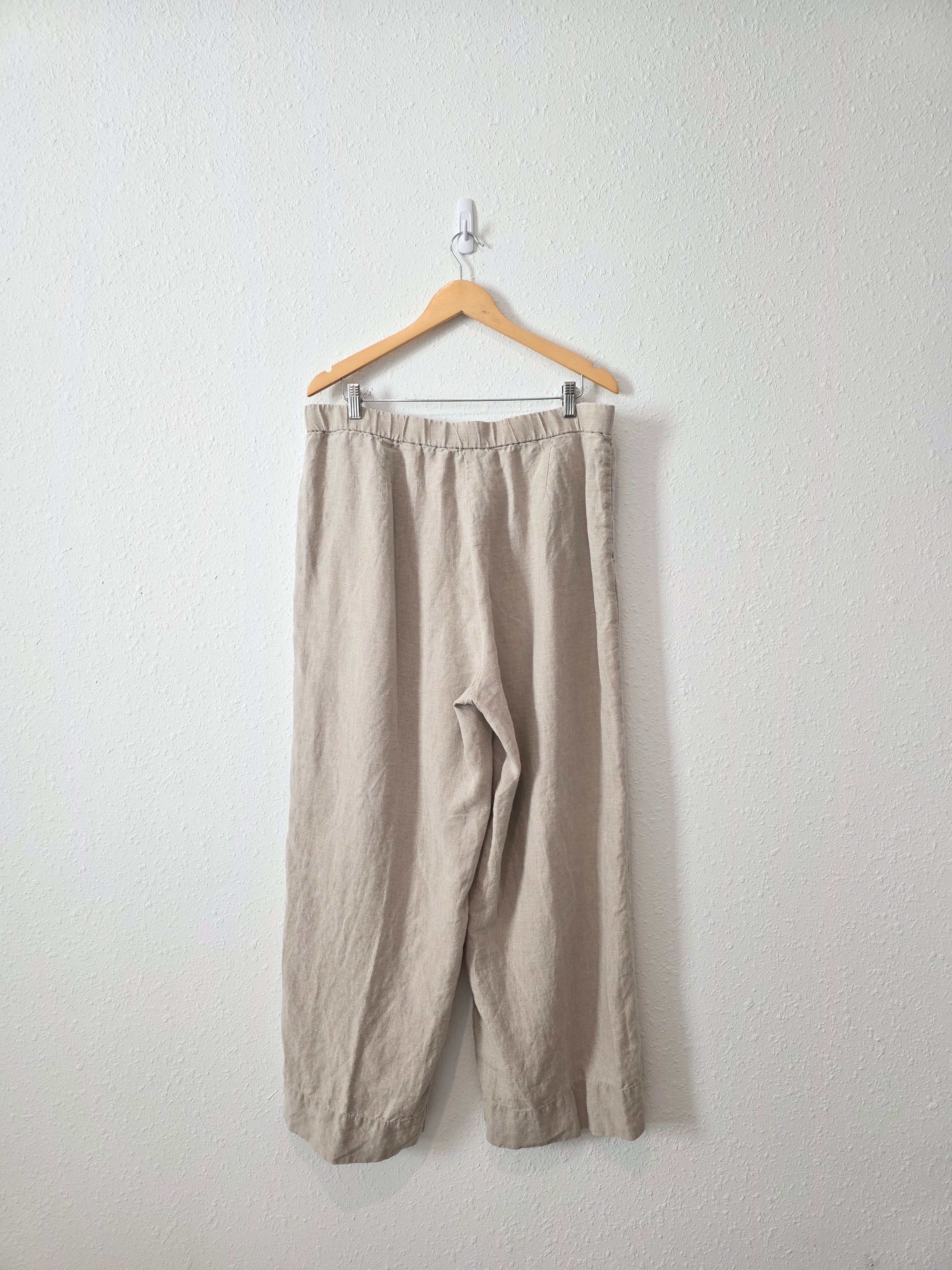 Eileen Fisher Linen Wide Leg Pants (XL)