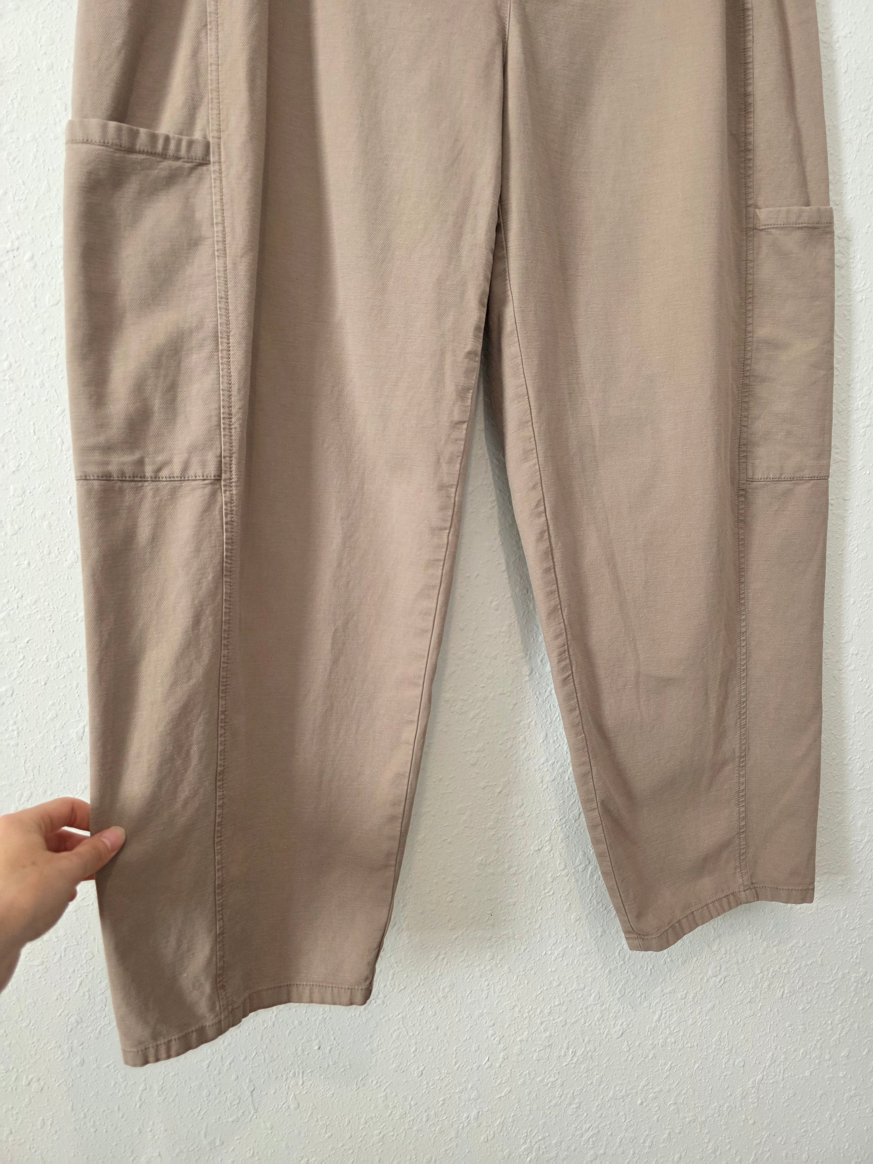 Eileen Fisher Neutral Straight Pants (XL)