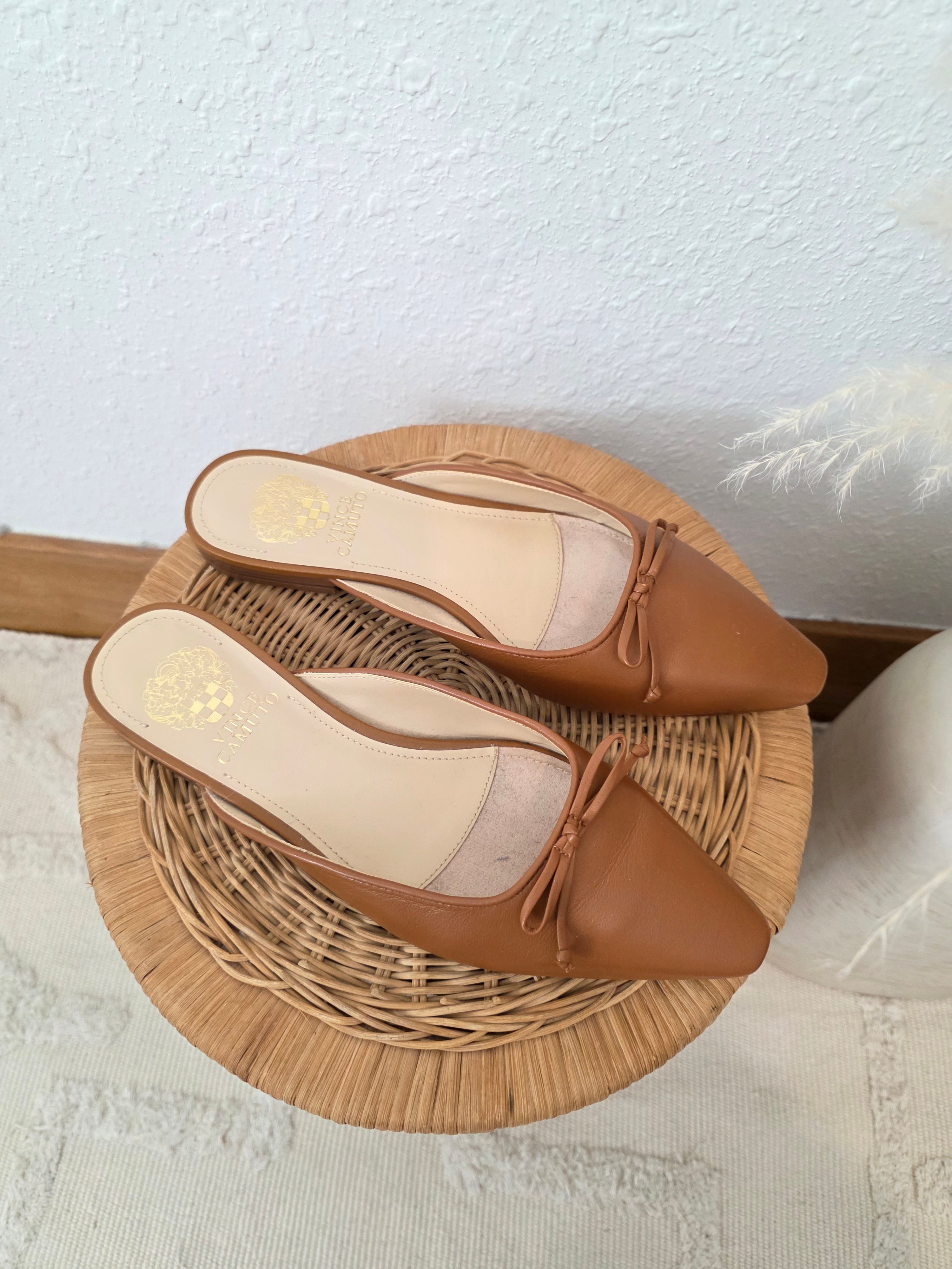 Brown Leather Ballet Mules (8)