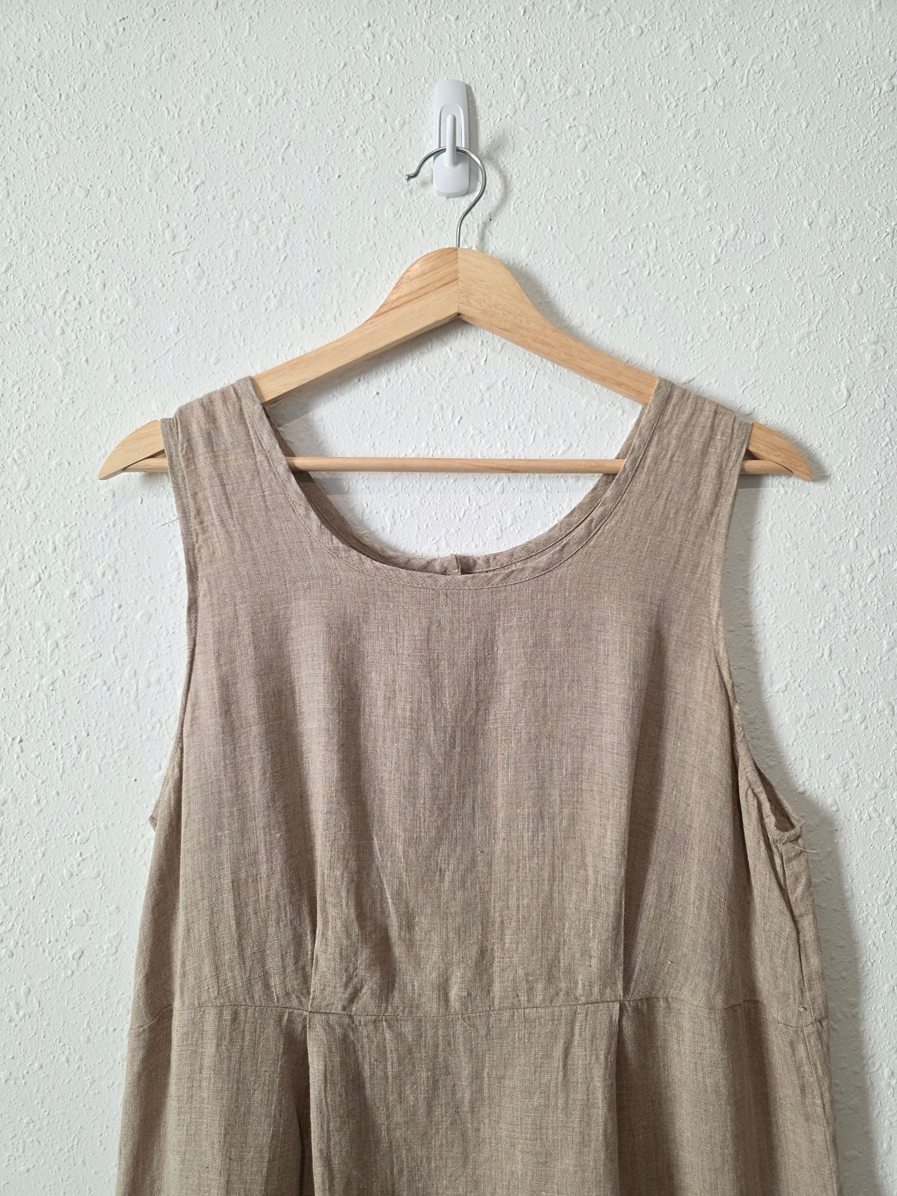 Flax Linen Reversible Maxi Dress (S)