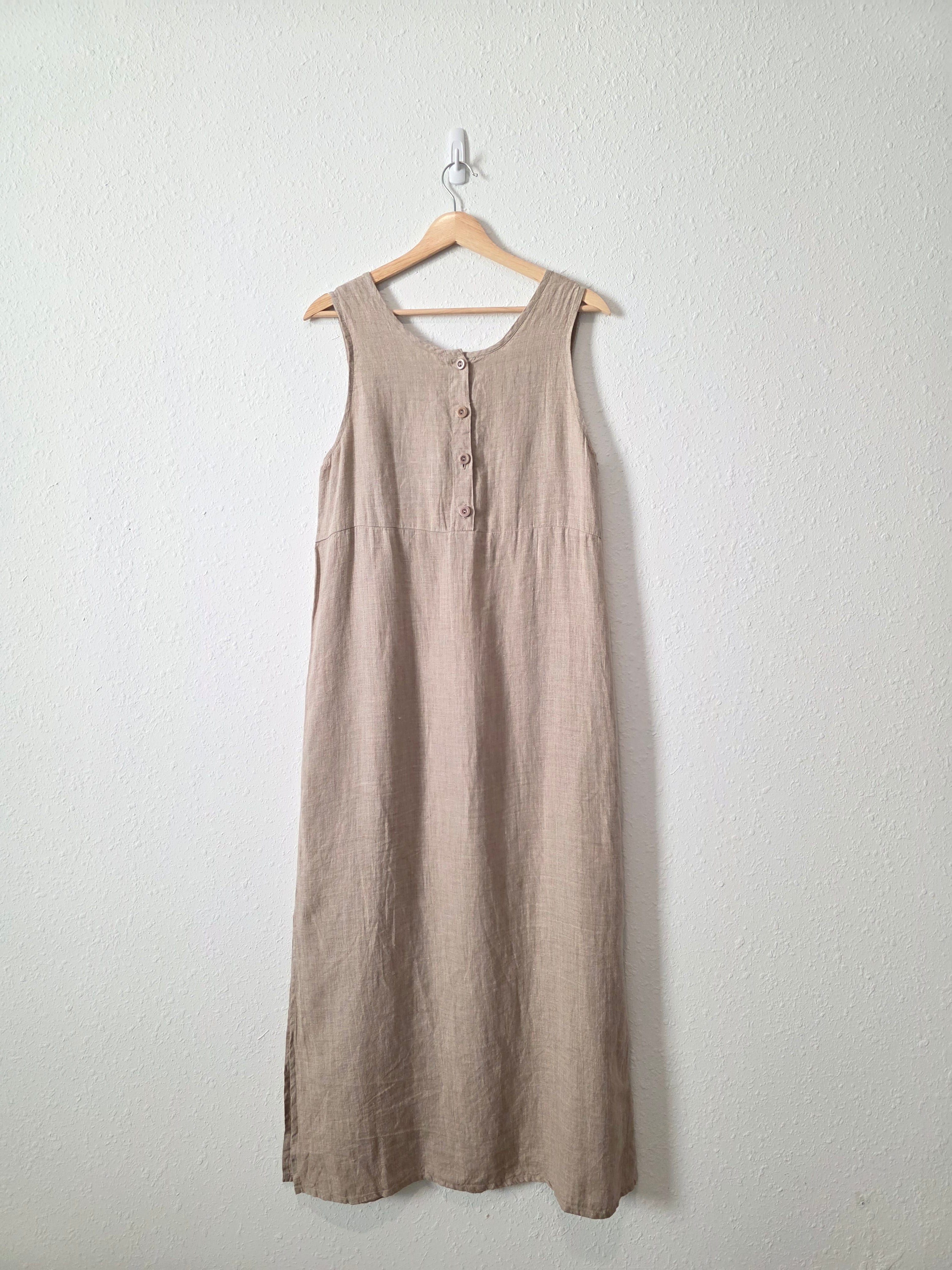 Flax Linen Reversible Maxi Dress (S)