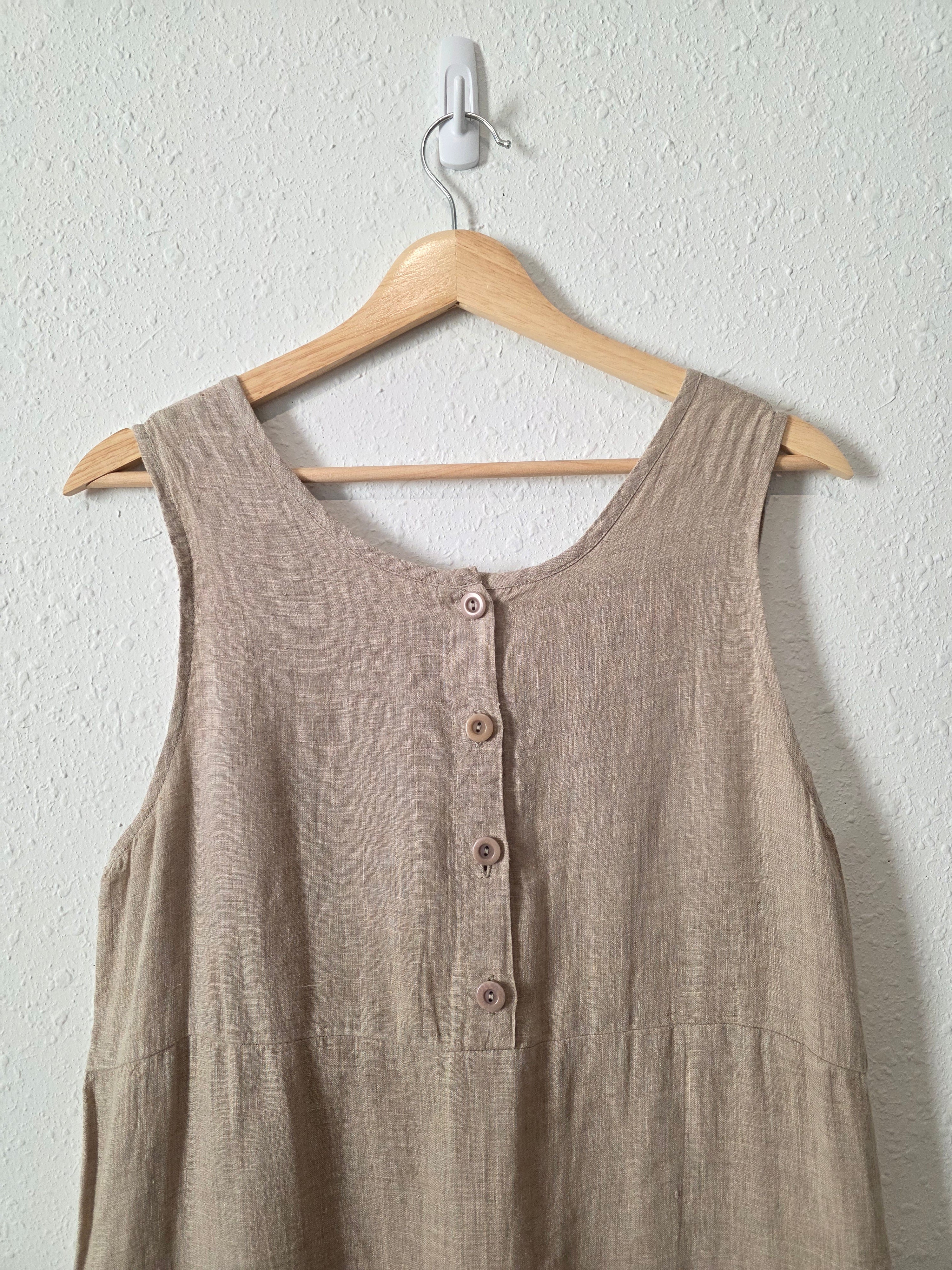 Flax Linen Reversible Maxi Dress (S)