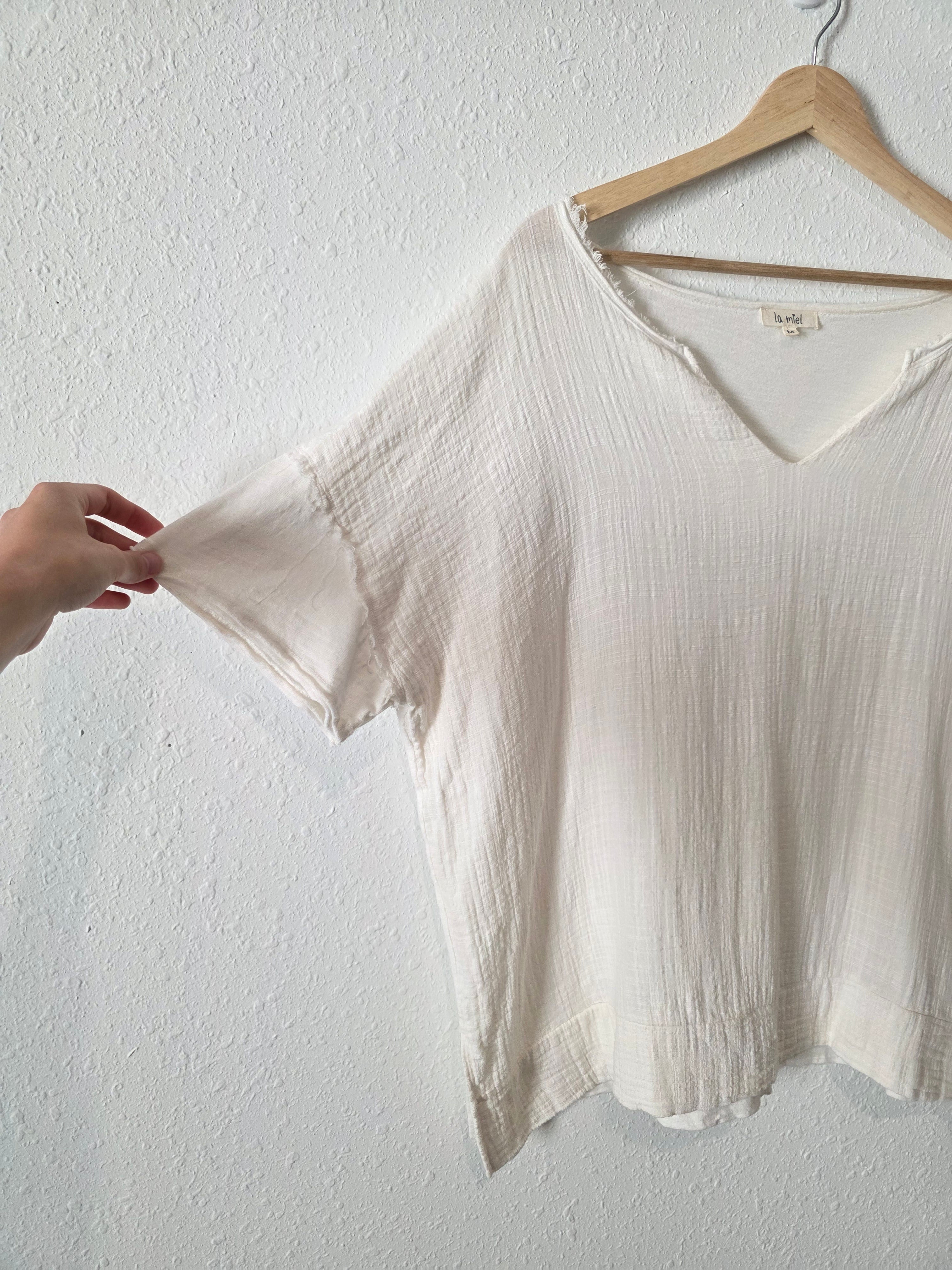 La Miel Oversized Gauze Top (M)