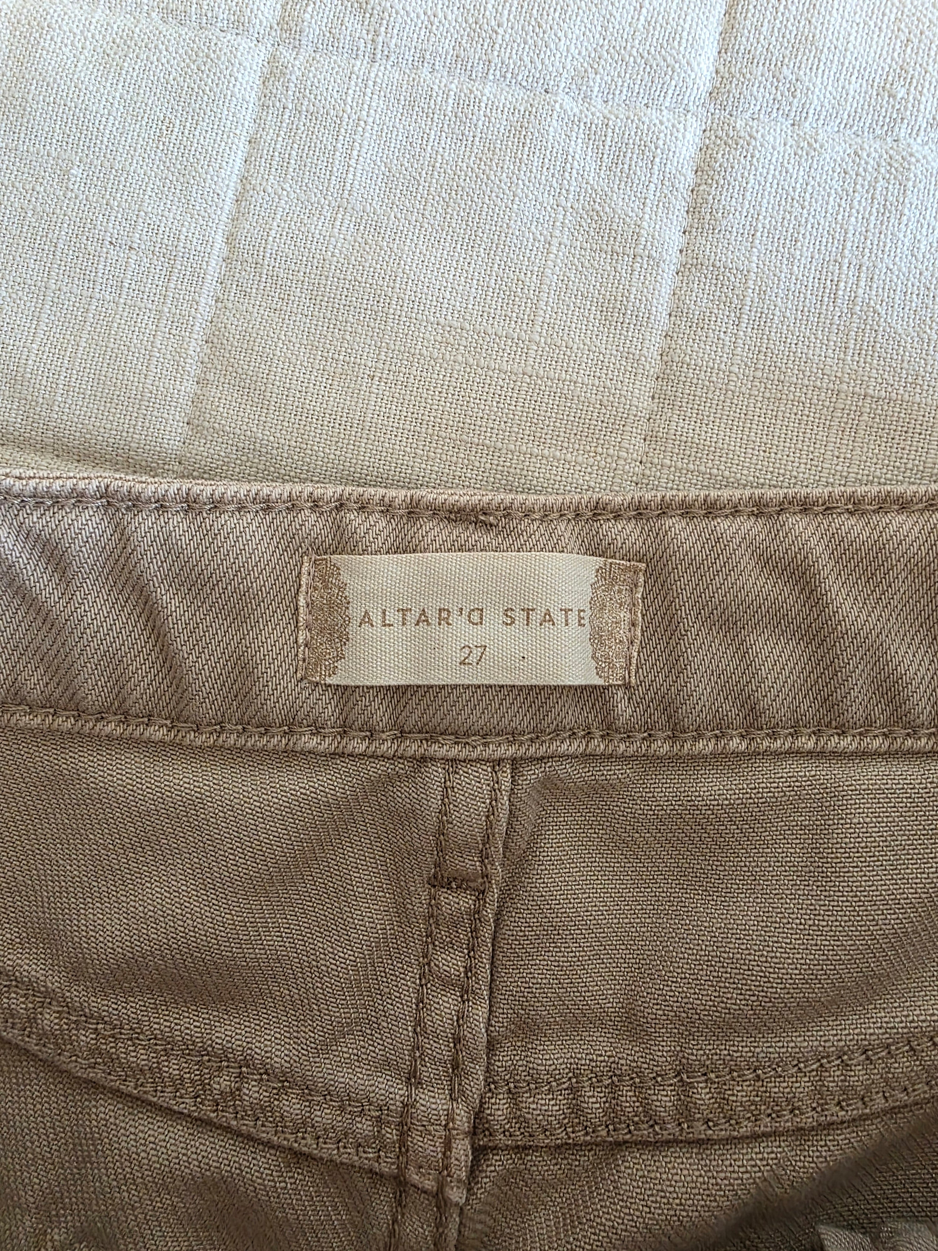 Altar'd State Neutral Wide Leg Jeans (27)