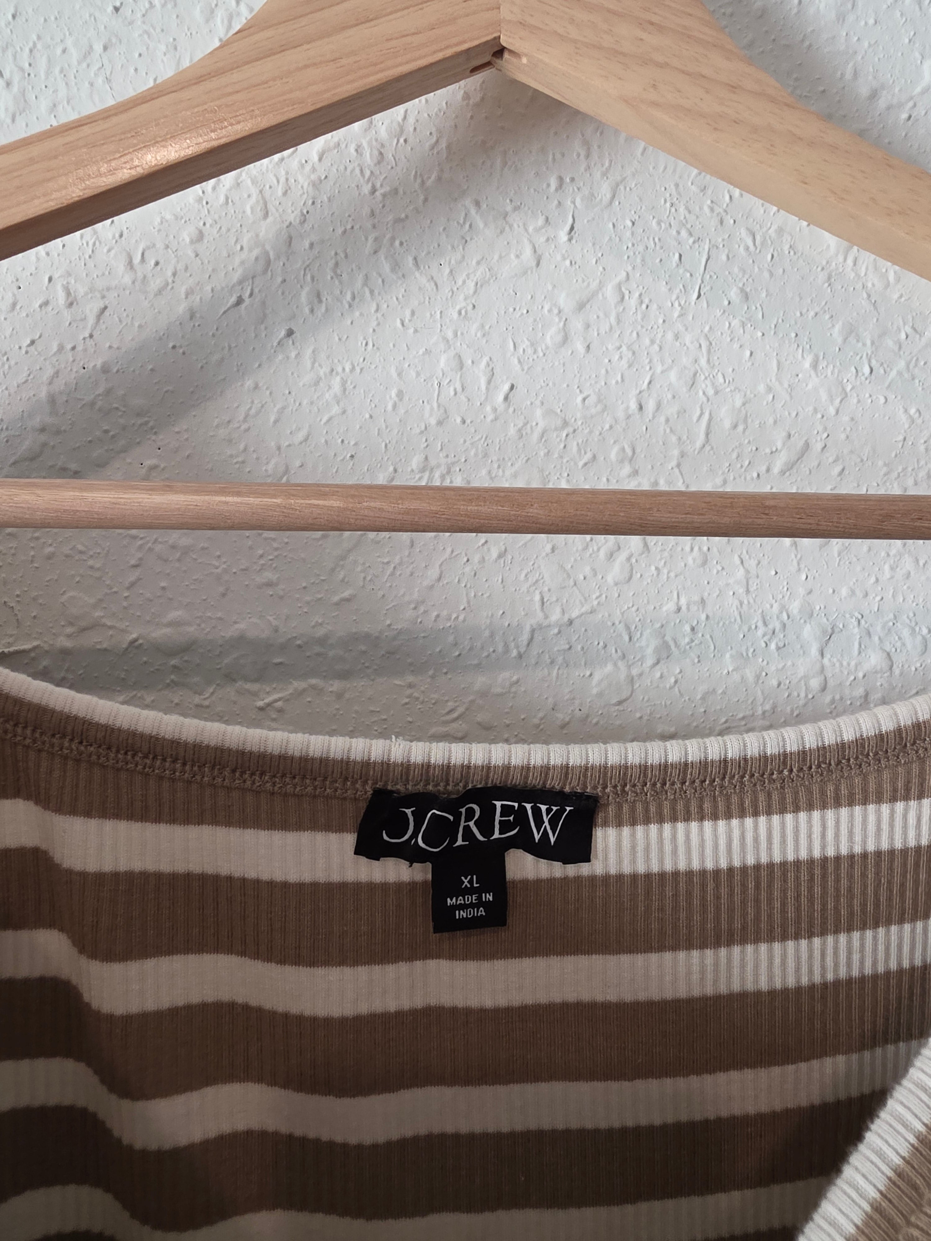 J.Crew Brown Striped Top (XL)