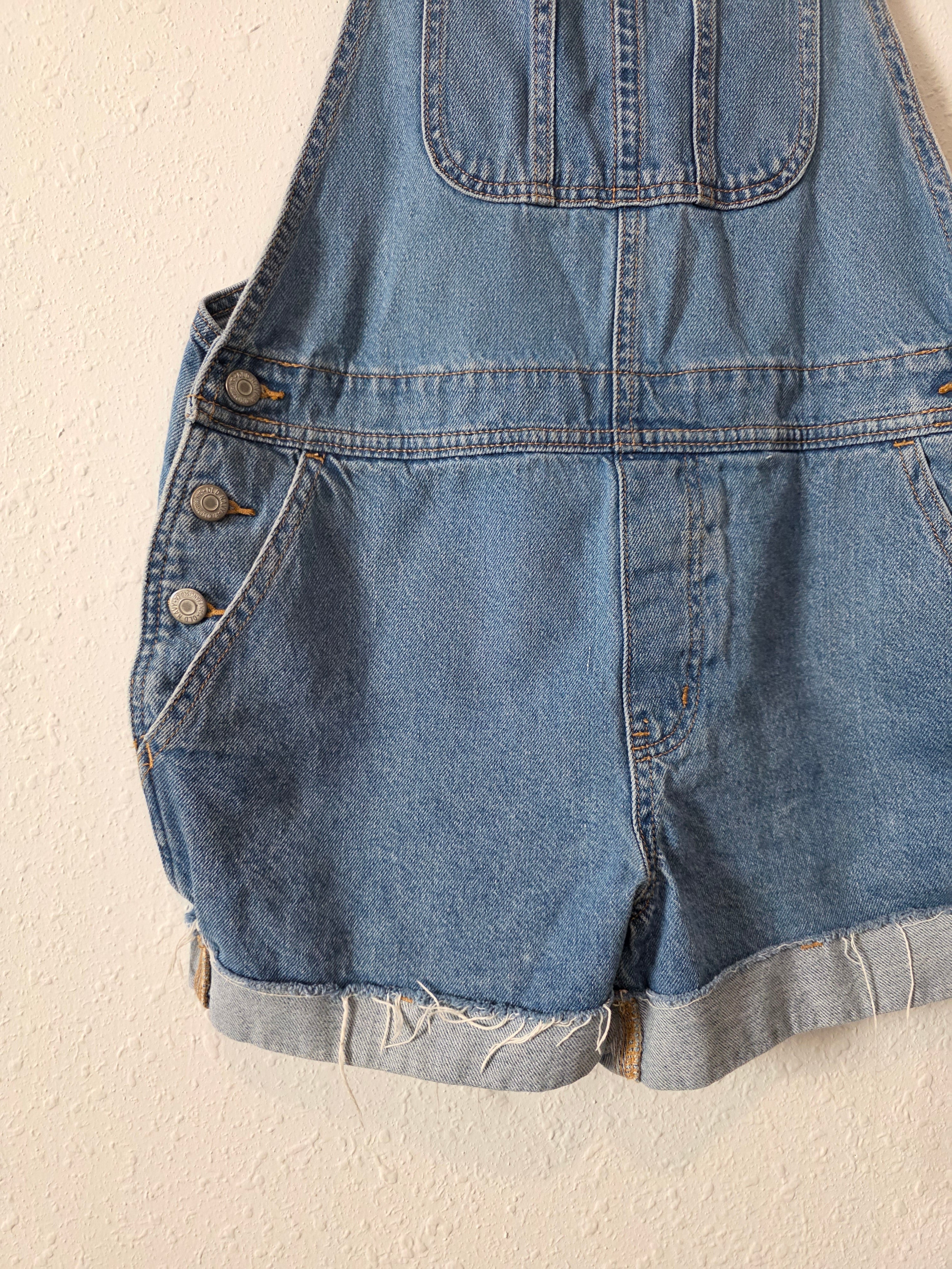Relaxed Denim Shortalls (M)