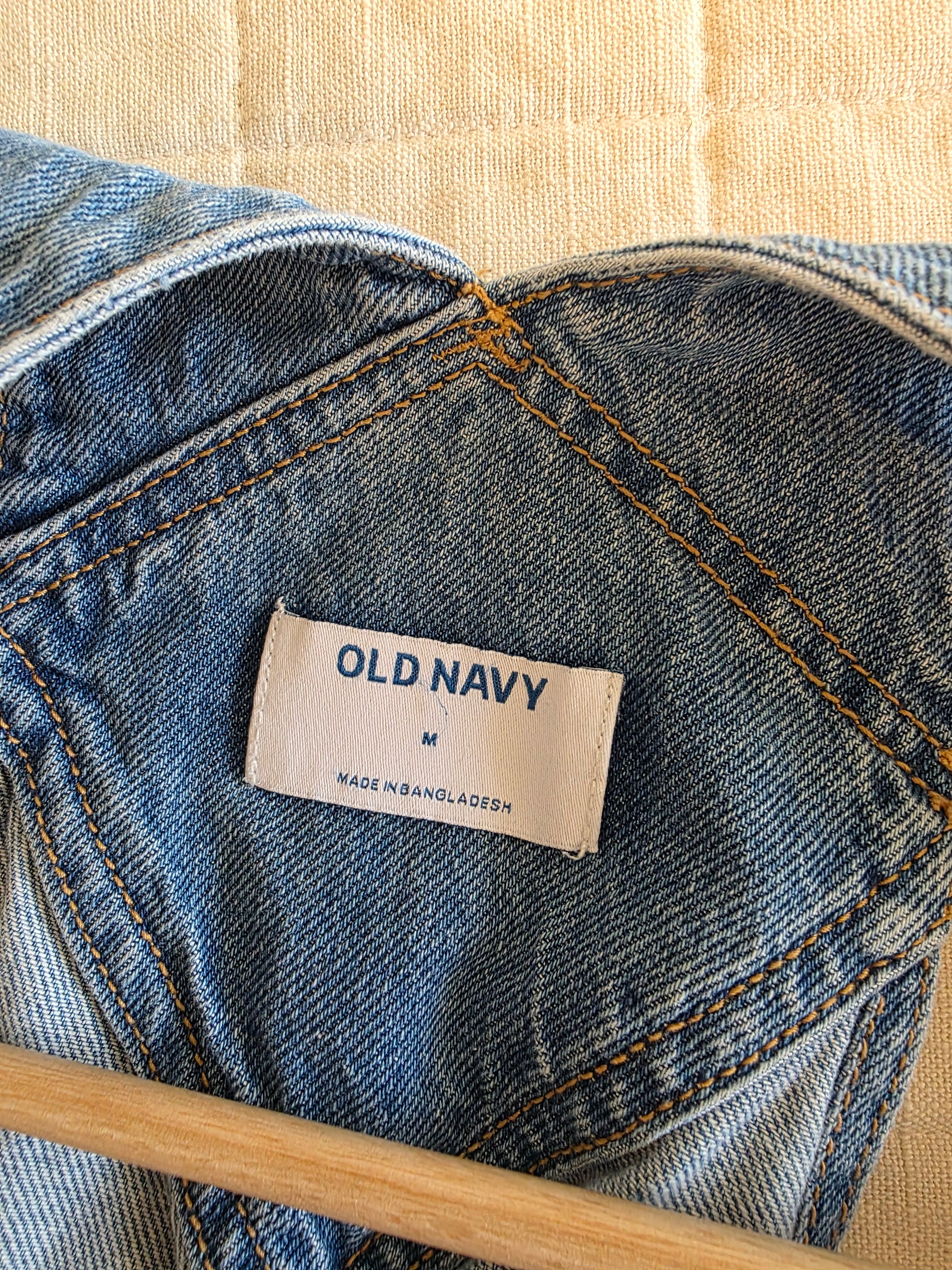 Relaxed Denim Shortalls (M)