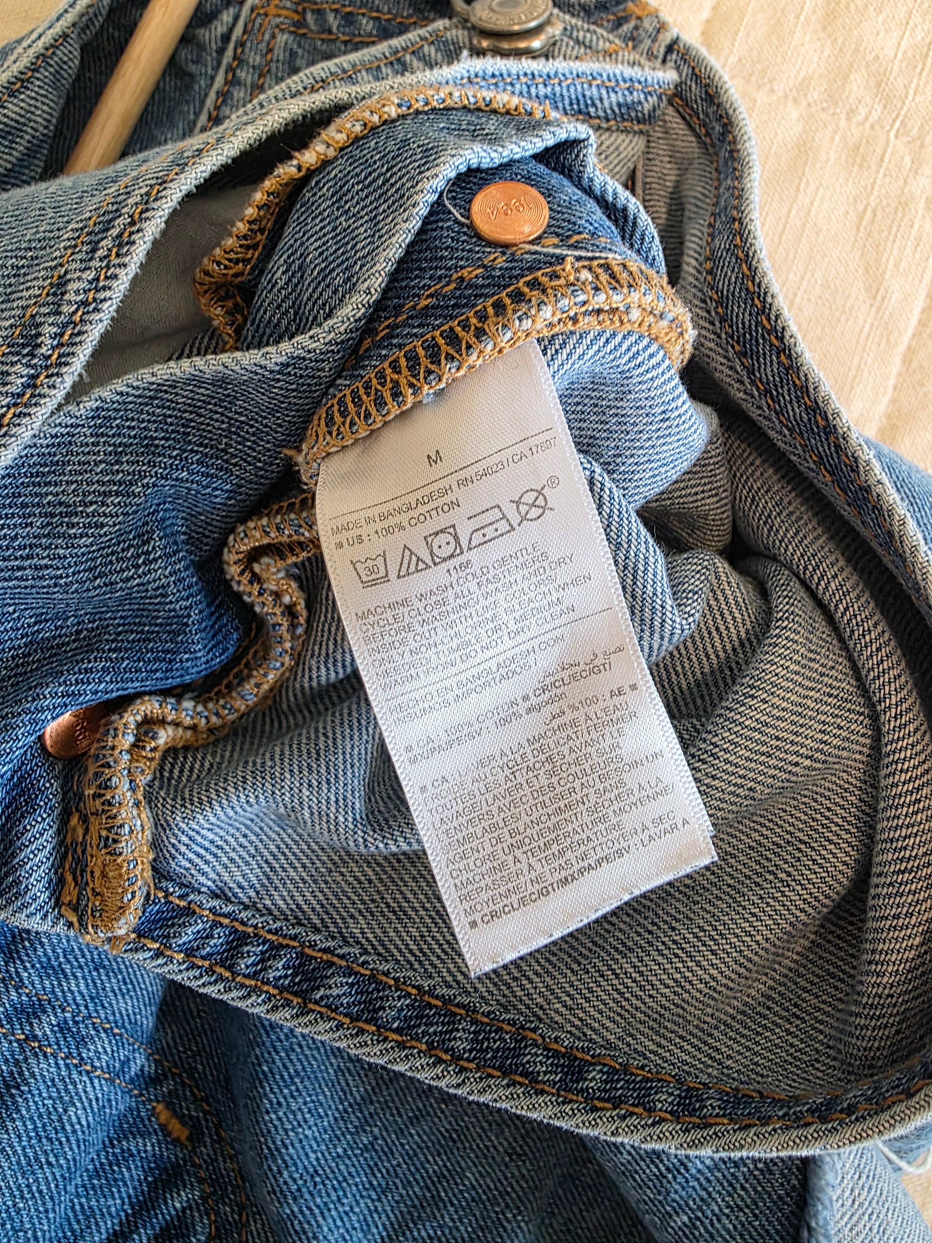 Relaxed Denim Shortalls (M)
