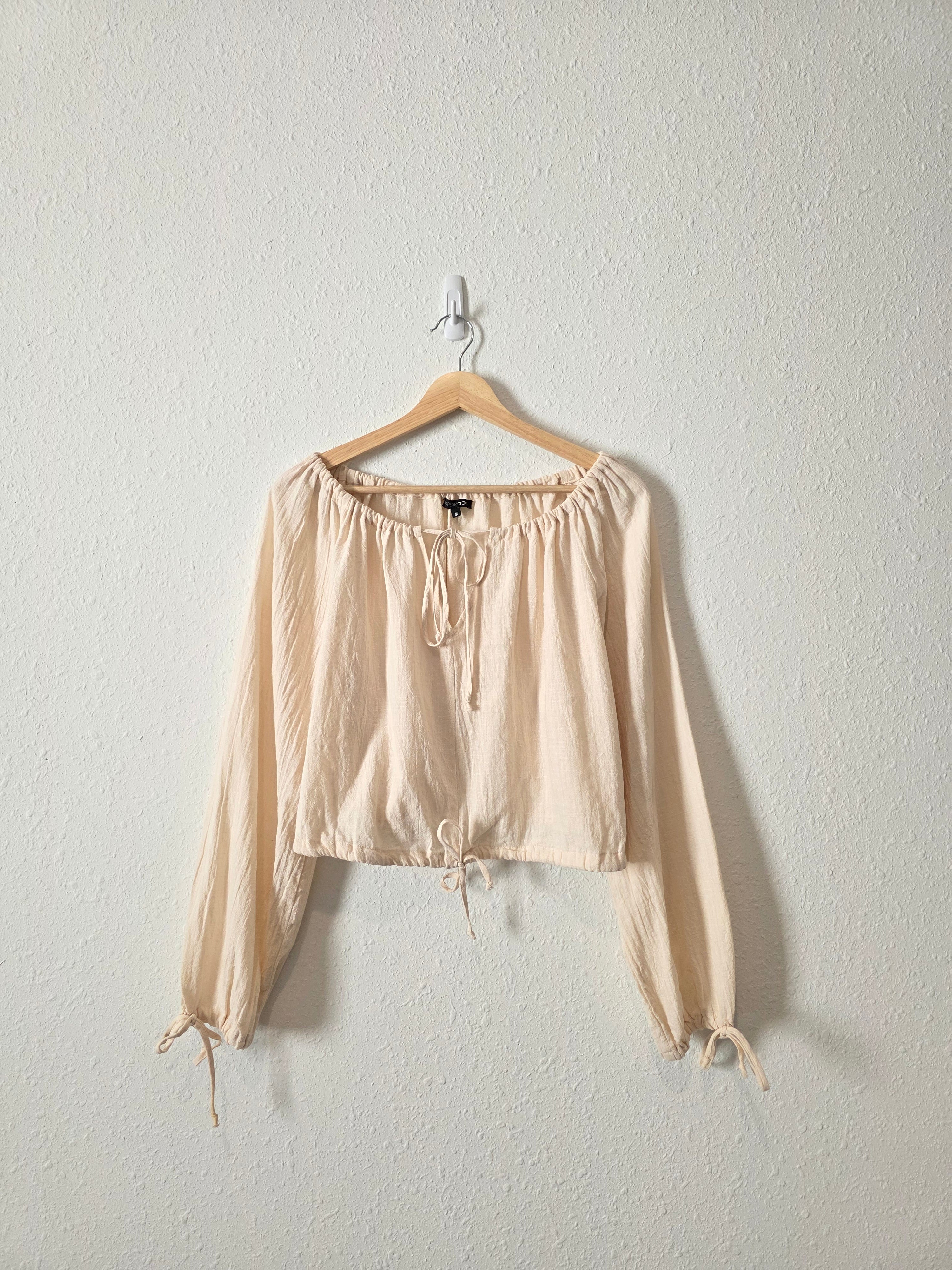 Cream Cotton Blouse (M)