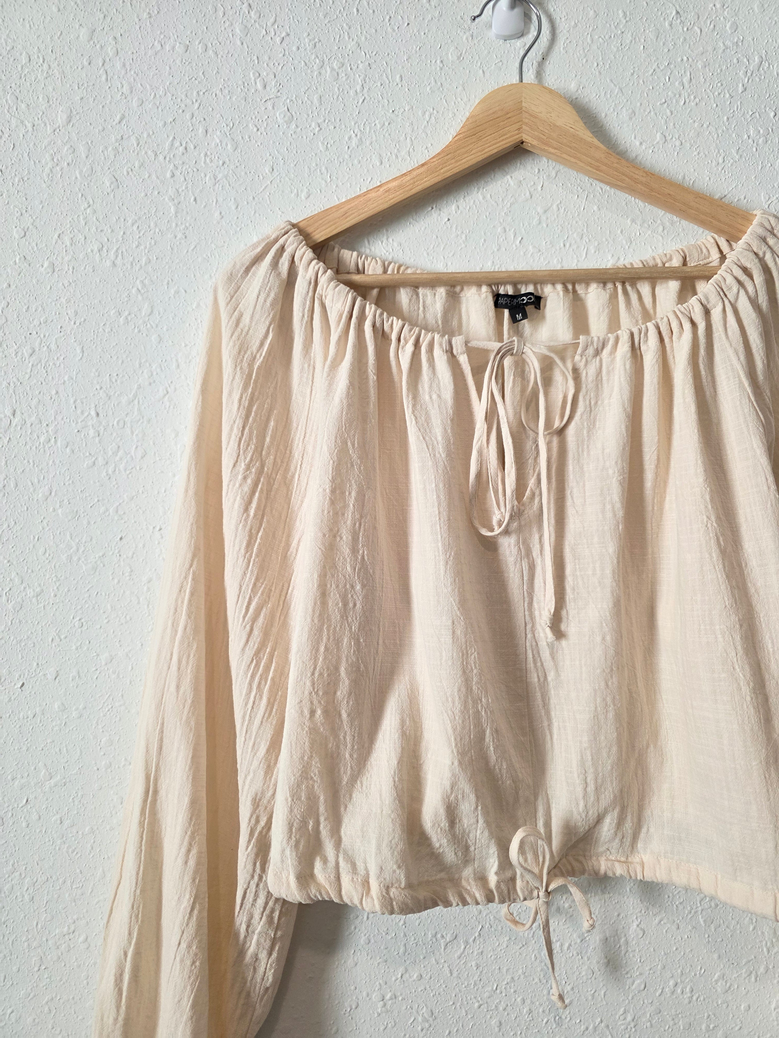 Cream Cotton Blouse (M)