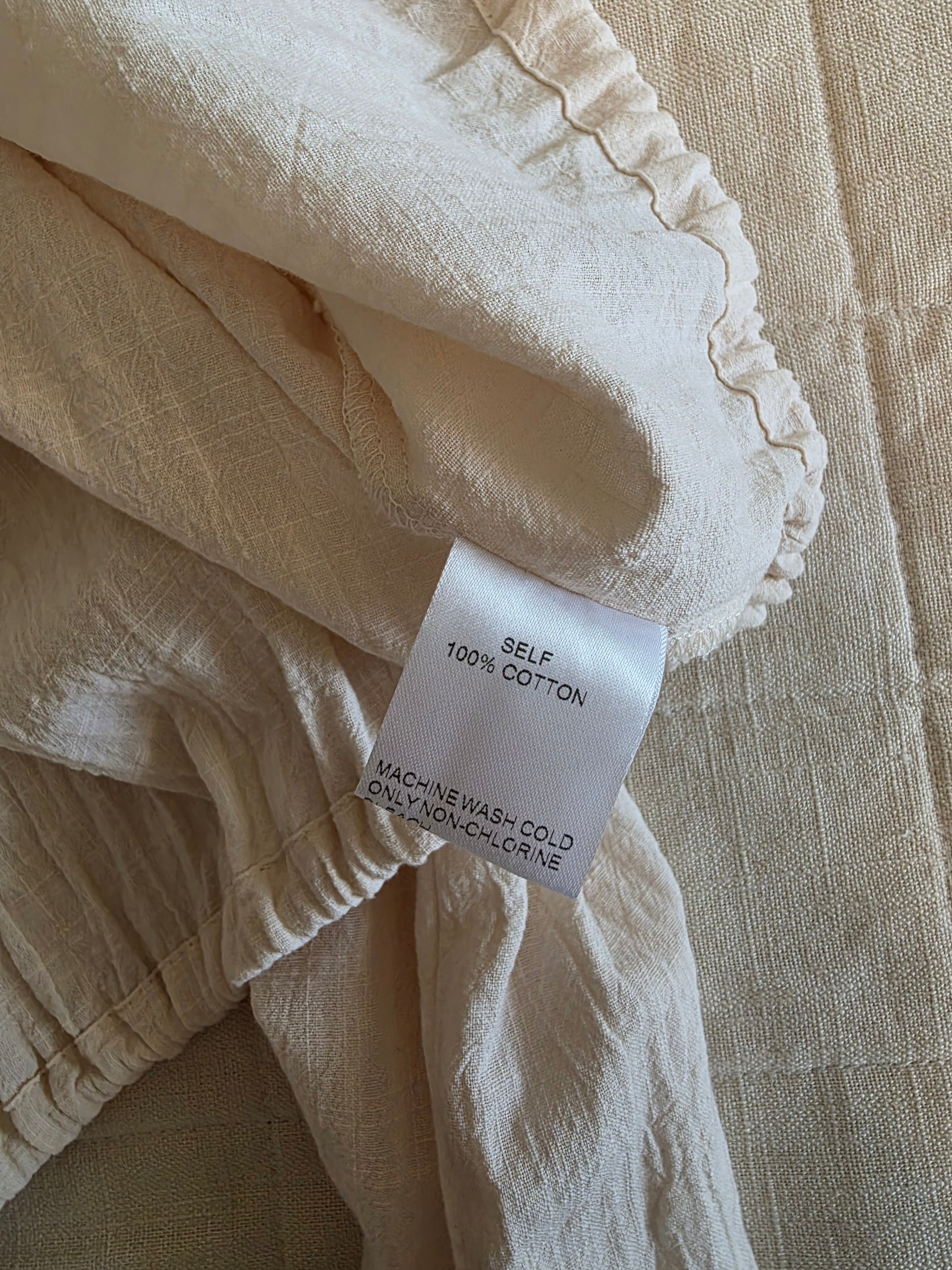 Cream Cotton Blouse (M)