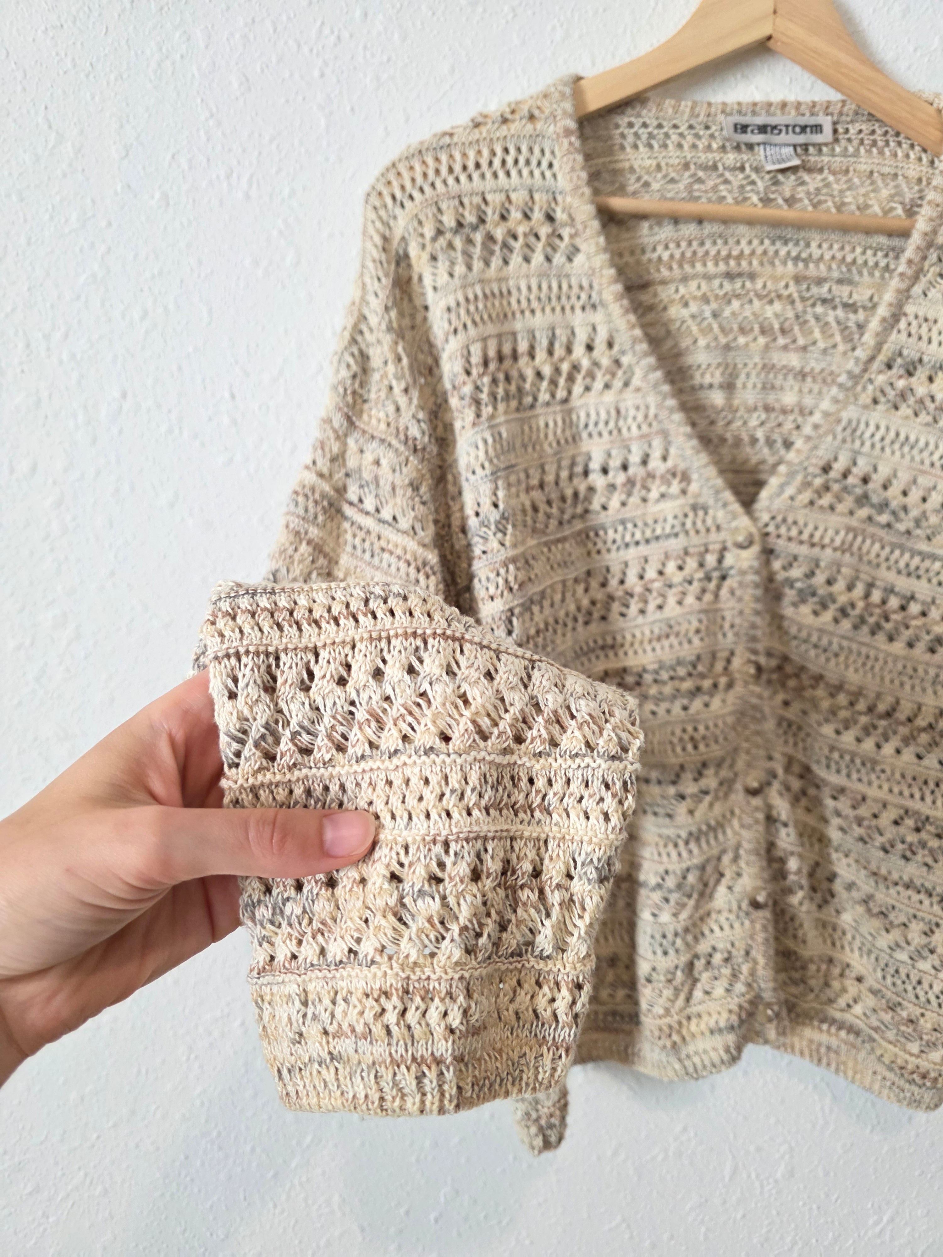 Vintage Cotton Knit Sweater (S)