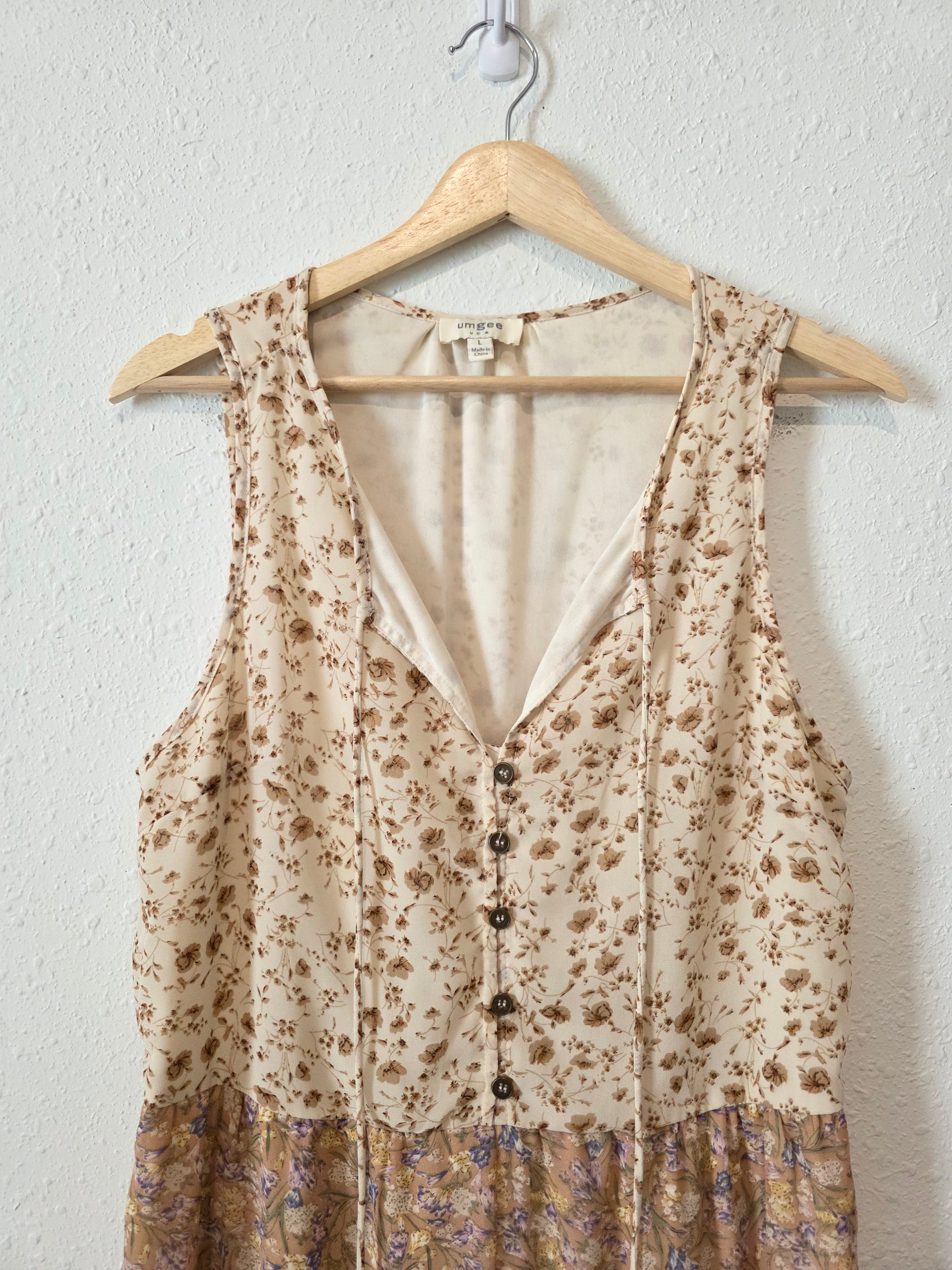Floral Wide Leg Jumpsuit (L)
