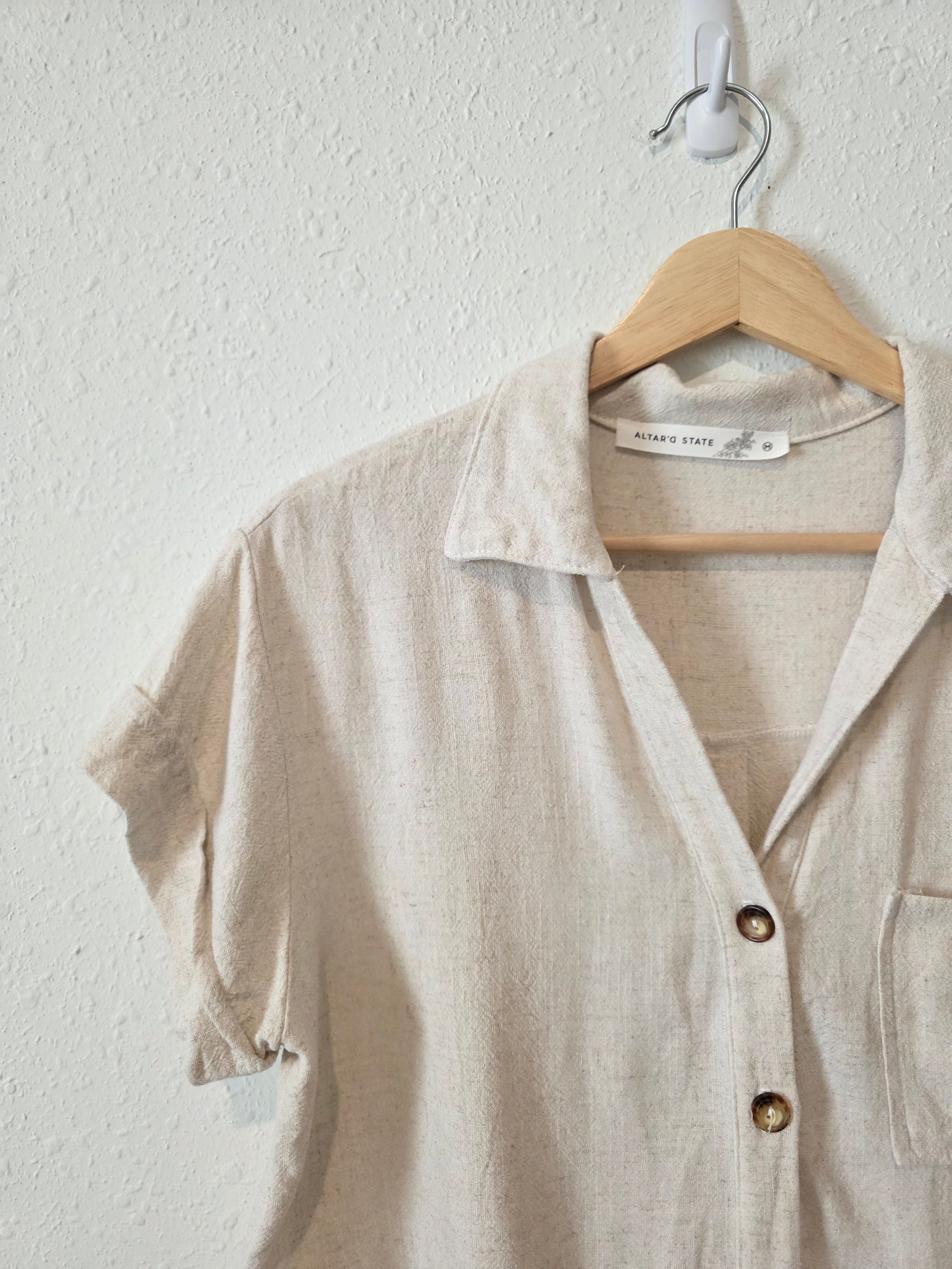 Altar'd State Linen Blend Top (M)
