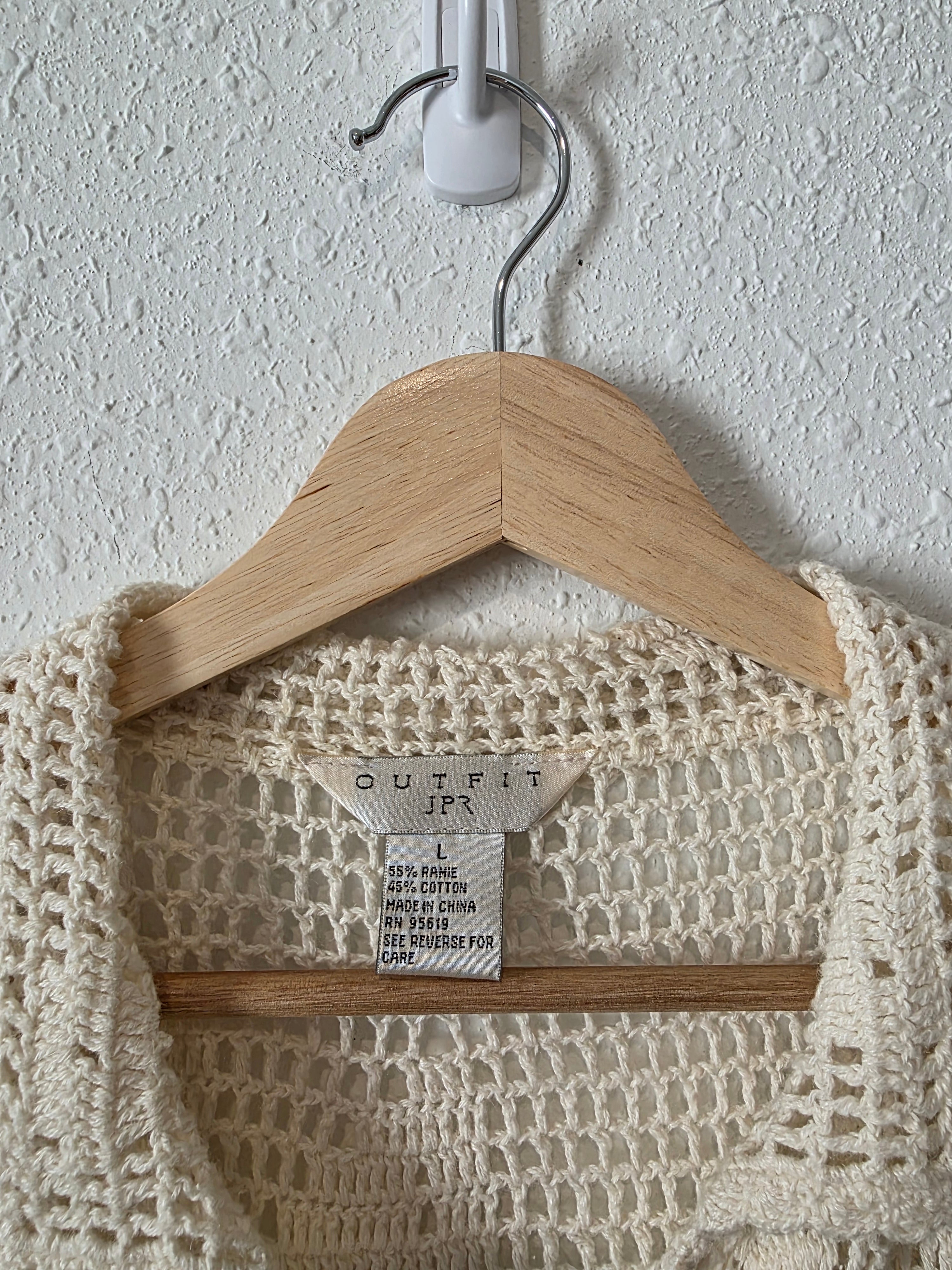 Vintage Crochet Button Up (L)