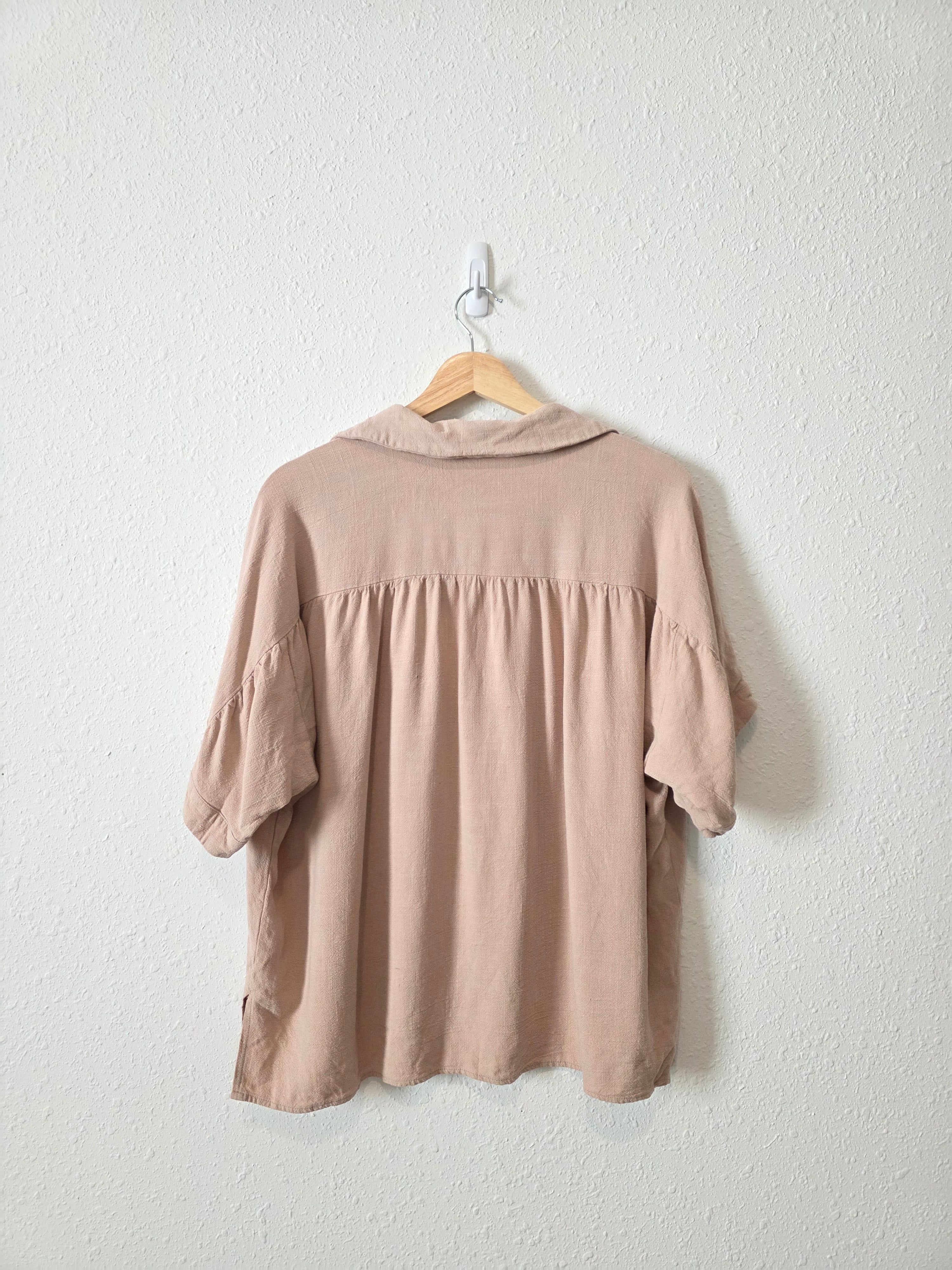 Zenana Linen Blend Button Up (L/XL)