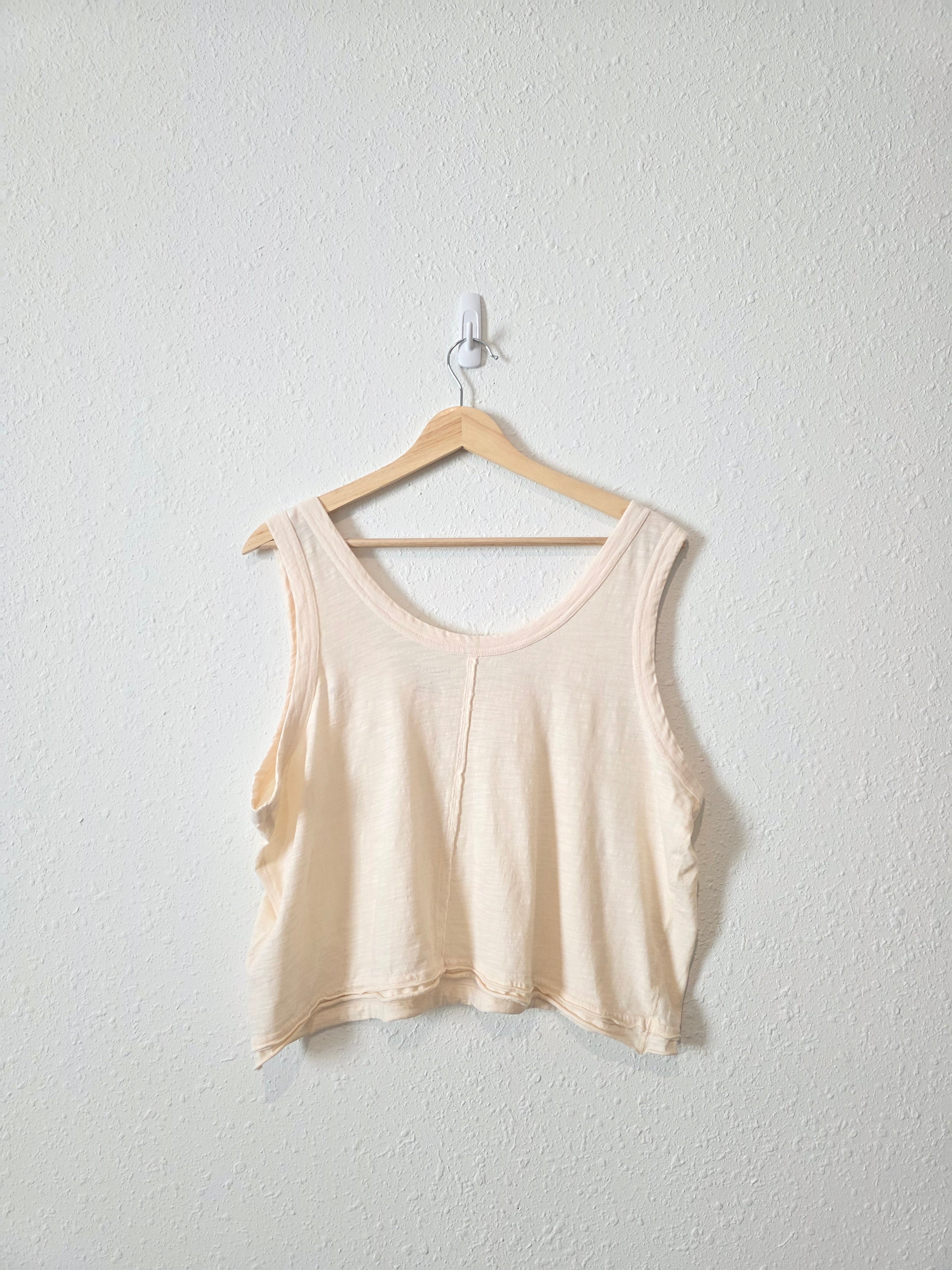 Anthropologie Cream Crop Tank (L)