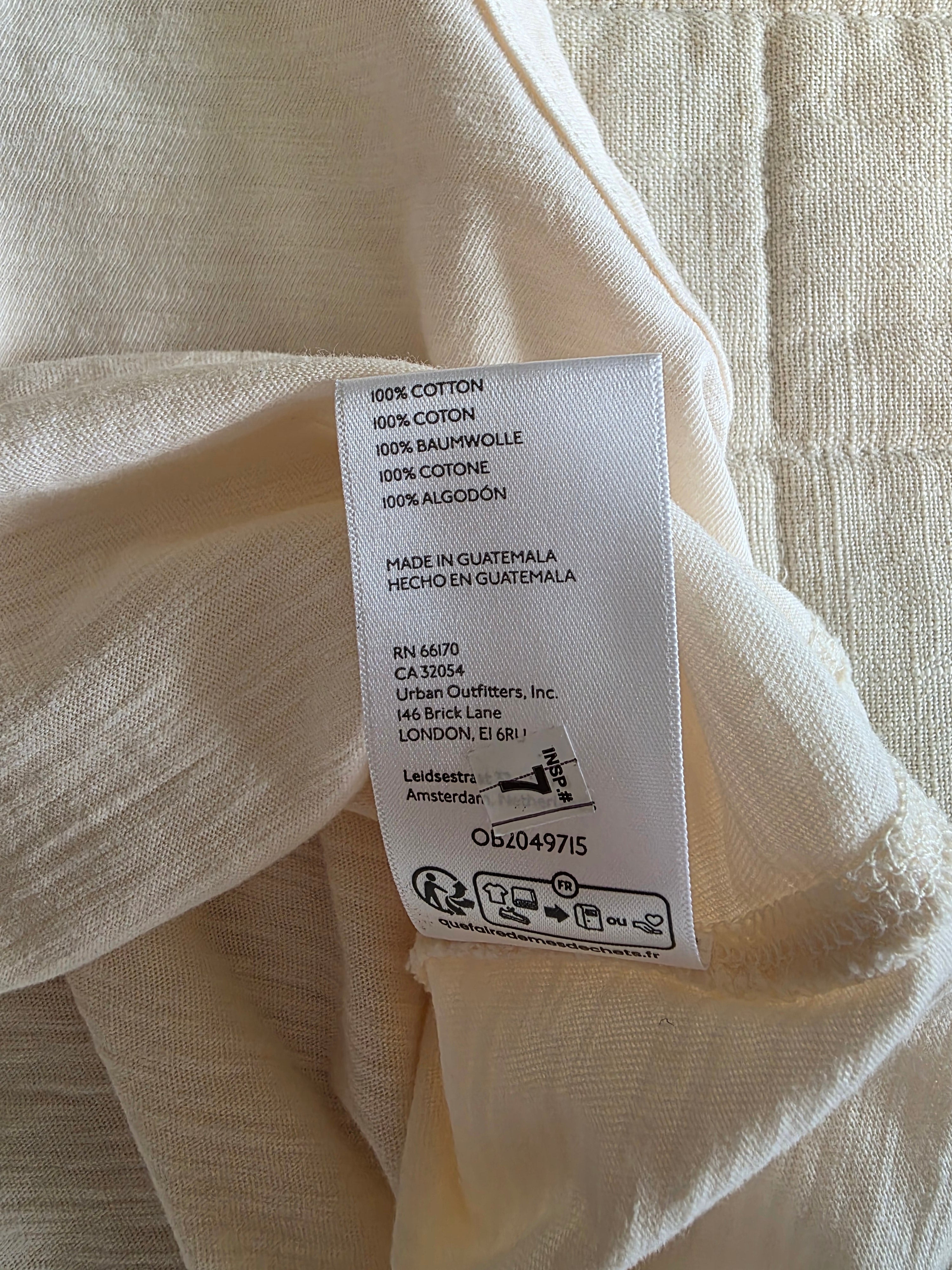 Anthropologie Cream Crop Tank (L)