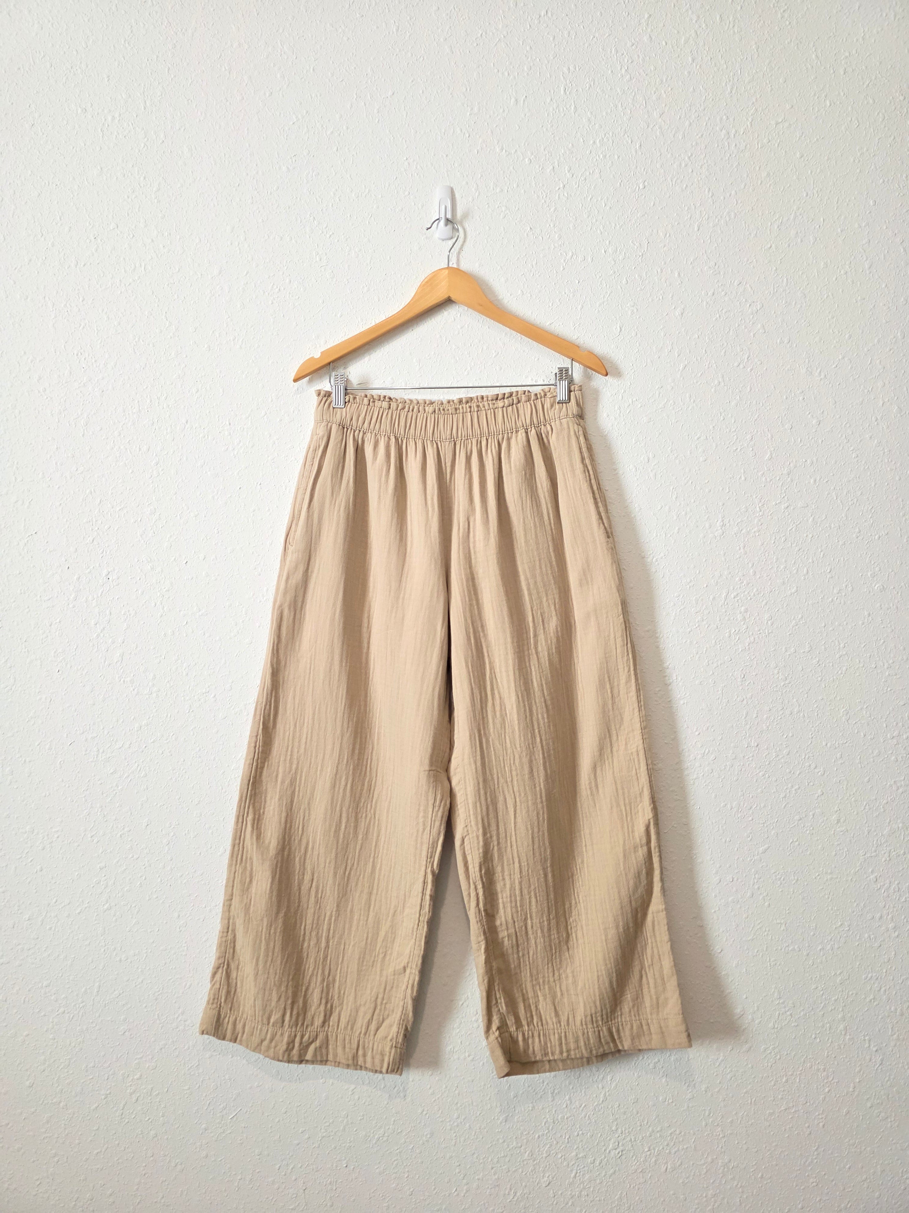 Cotton Gauze Wide Leg Pants (M)