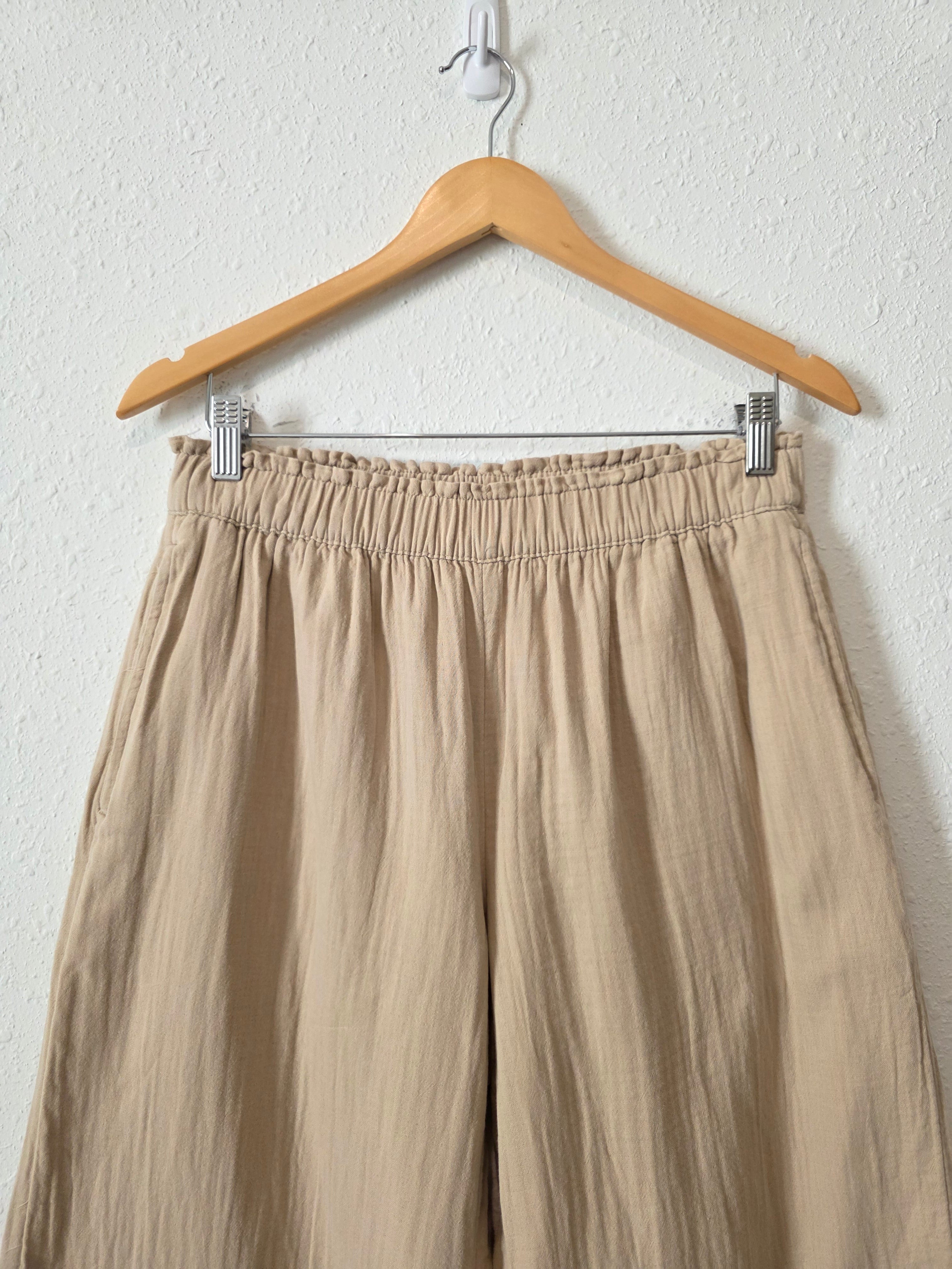 Cotton Gauze Wide Leg Pants (M)