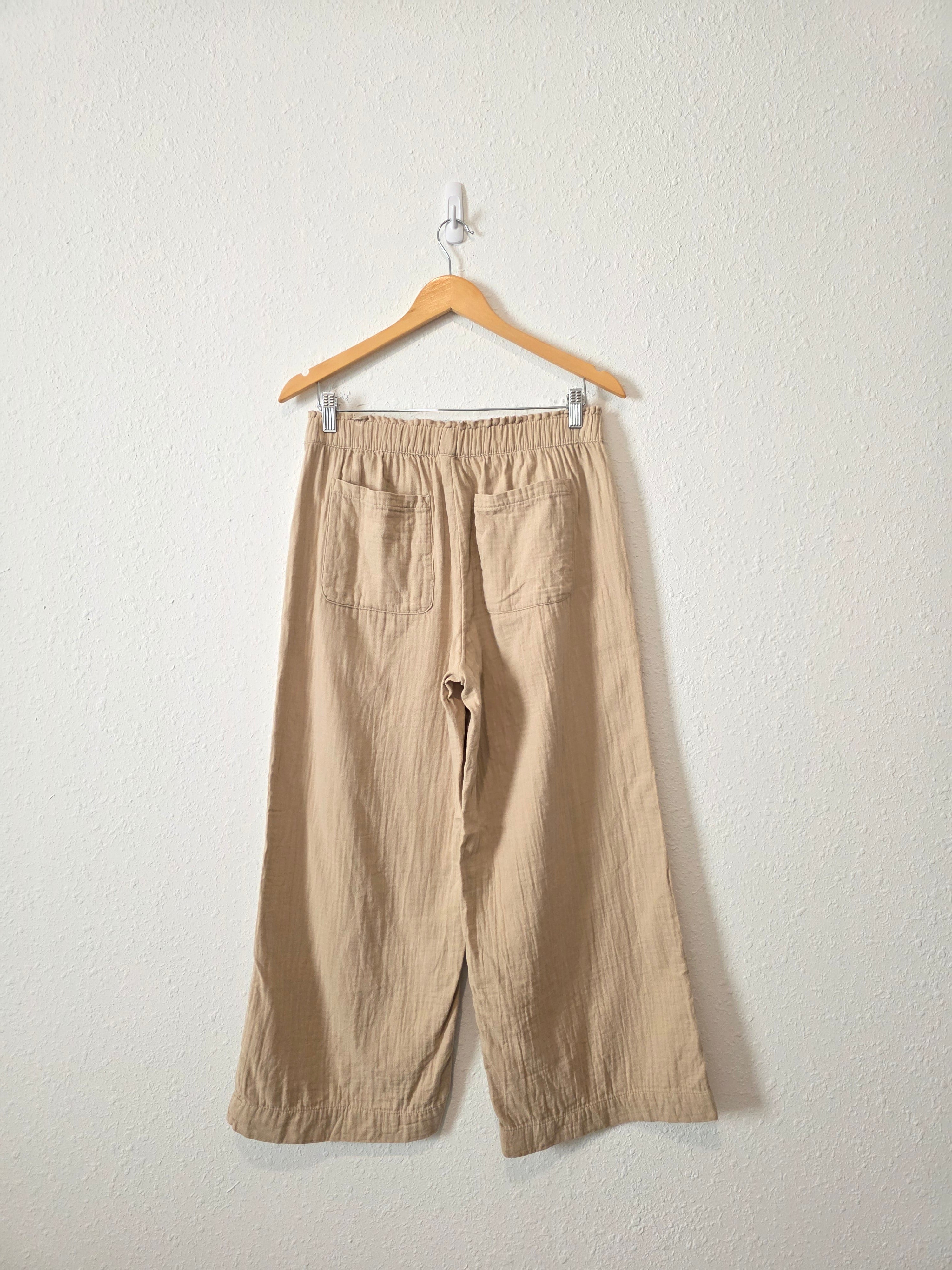 Cotton Gauze Wide Leg Pants (M)