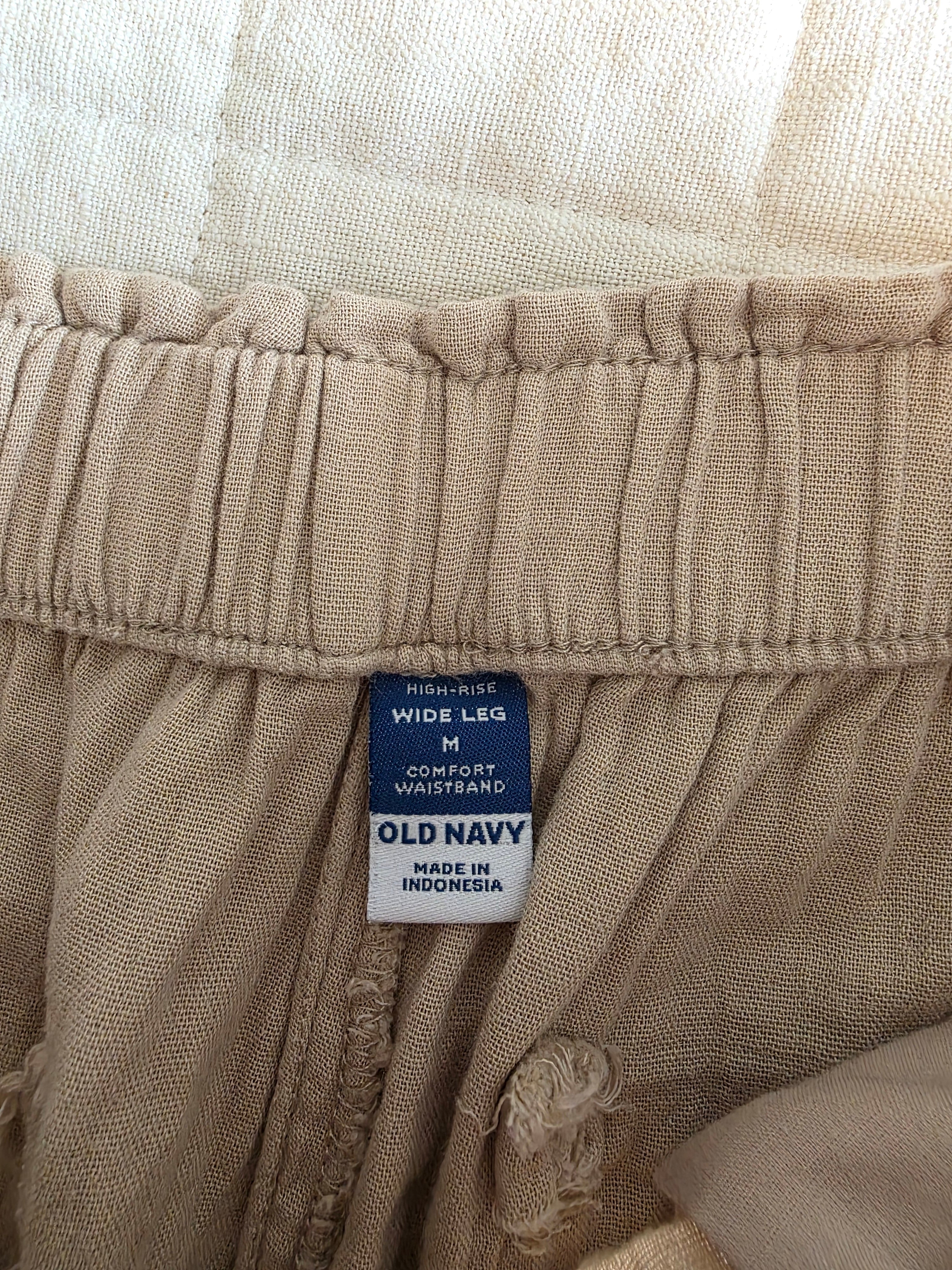 Cotton Gauze Wide Leg Pants (M)