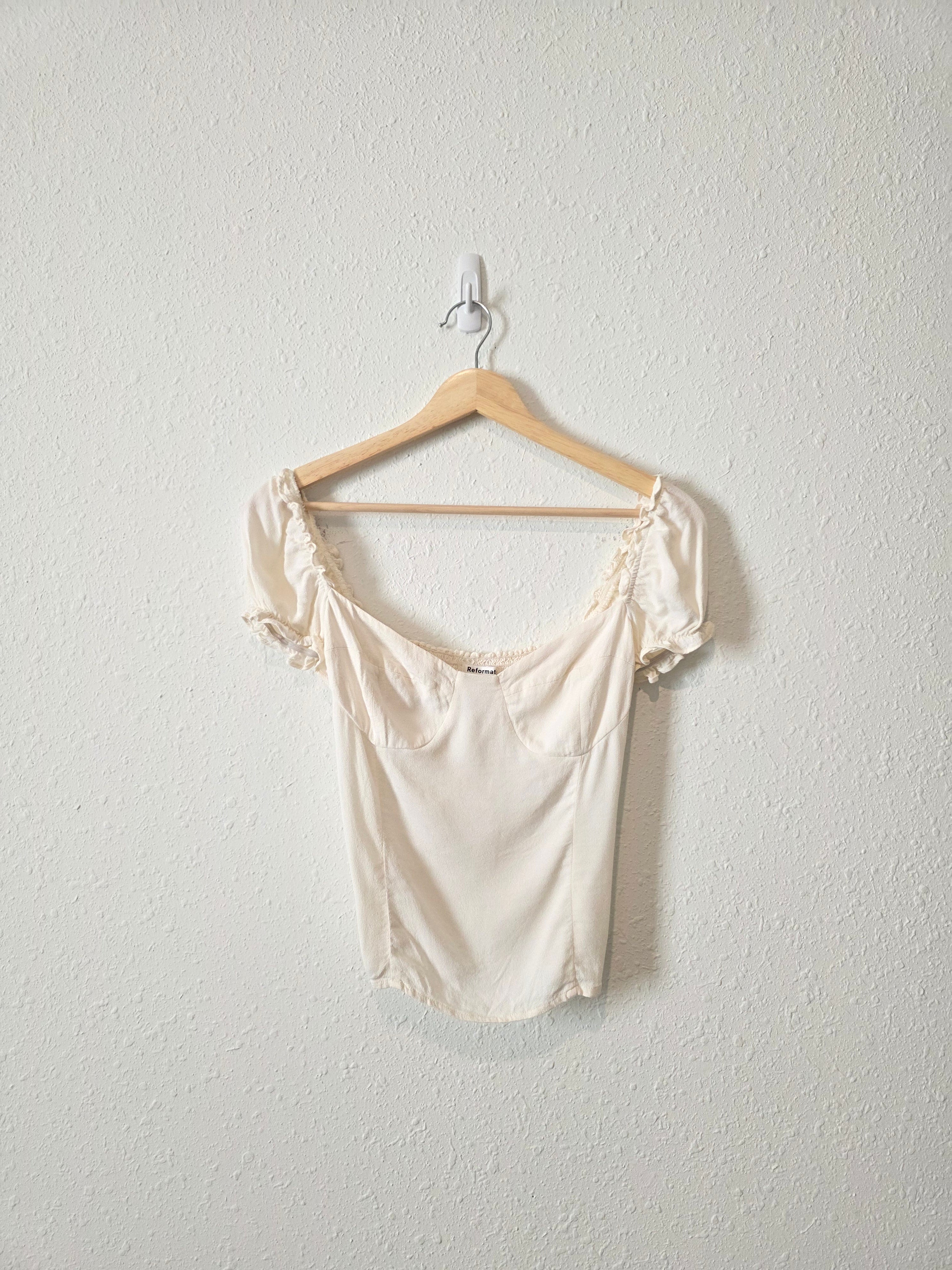 Reformation Ivory Sweetheart Top (4)