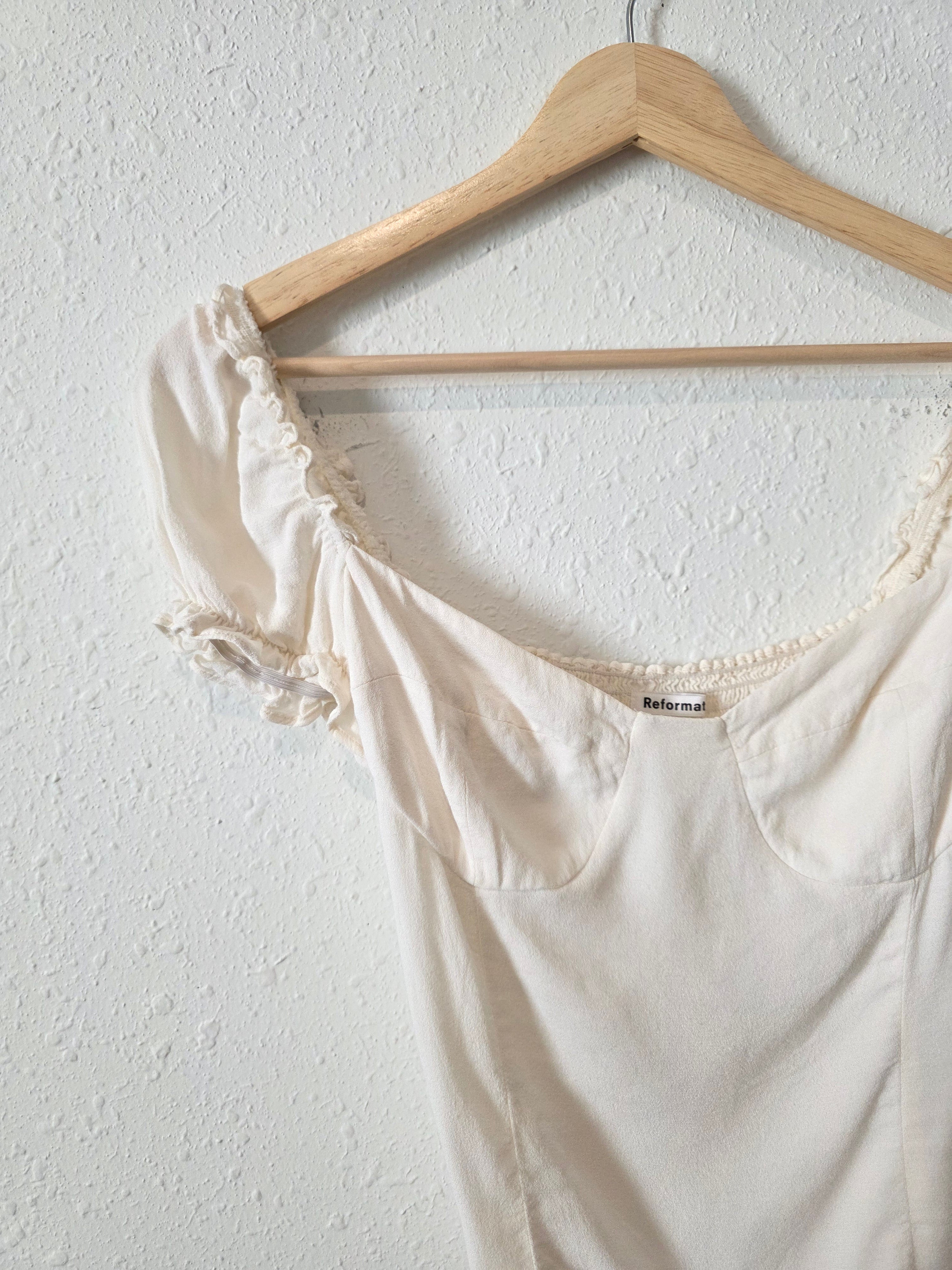 Reformation Ivory Sweetheart Top (4)