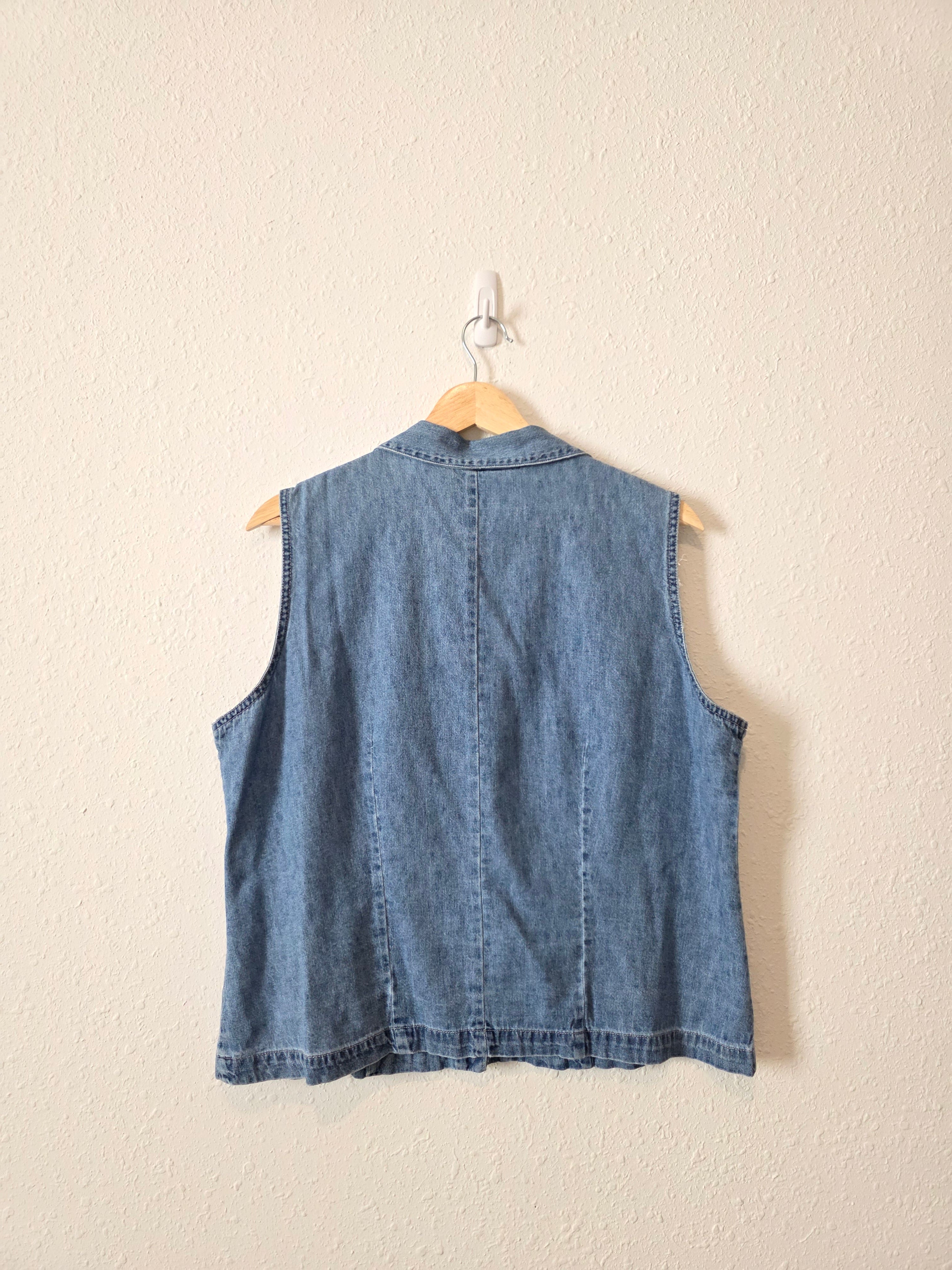 Vintage Denim Button Up Top (XL)