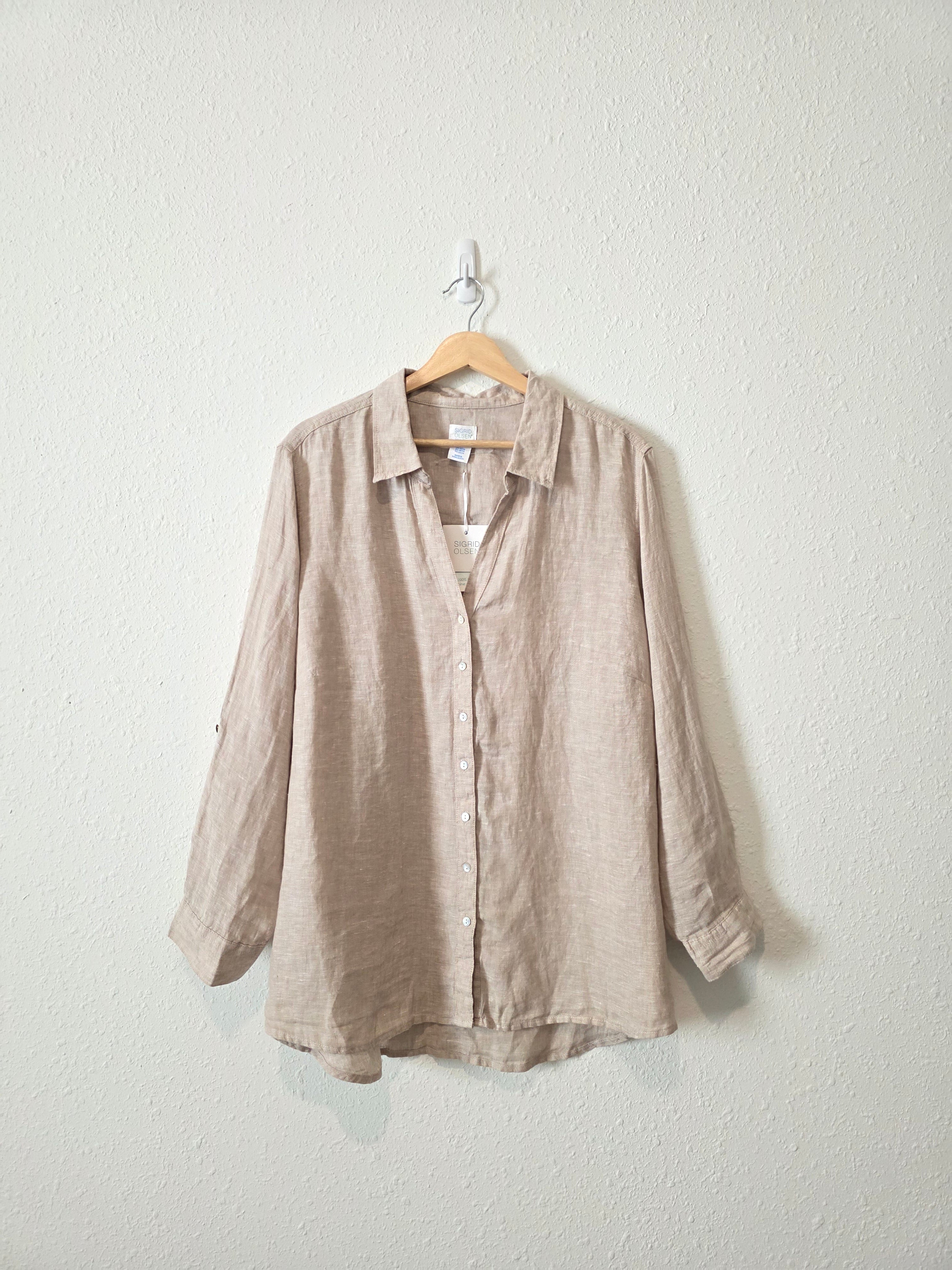 NEW 100% Linen Button Up (2X)