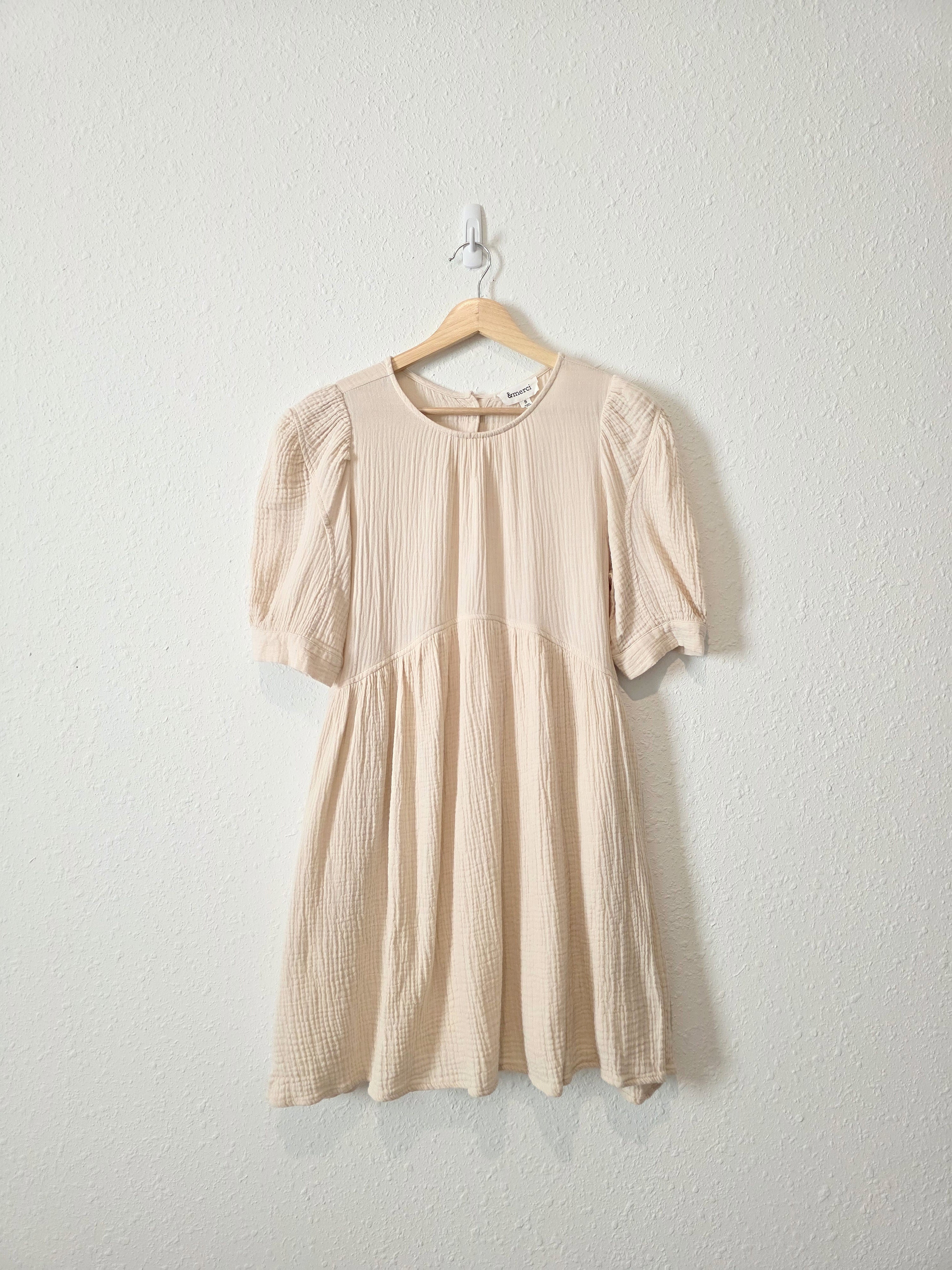 Cotton Gauze Babydoll Dress (S)