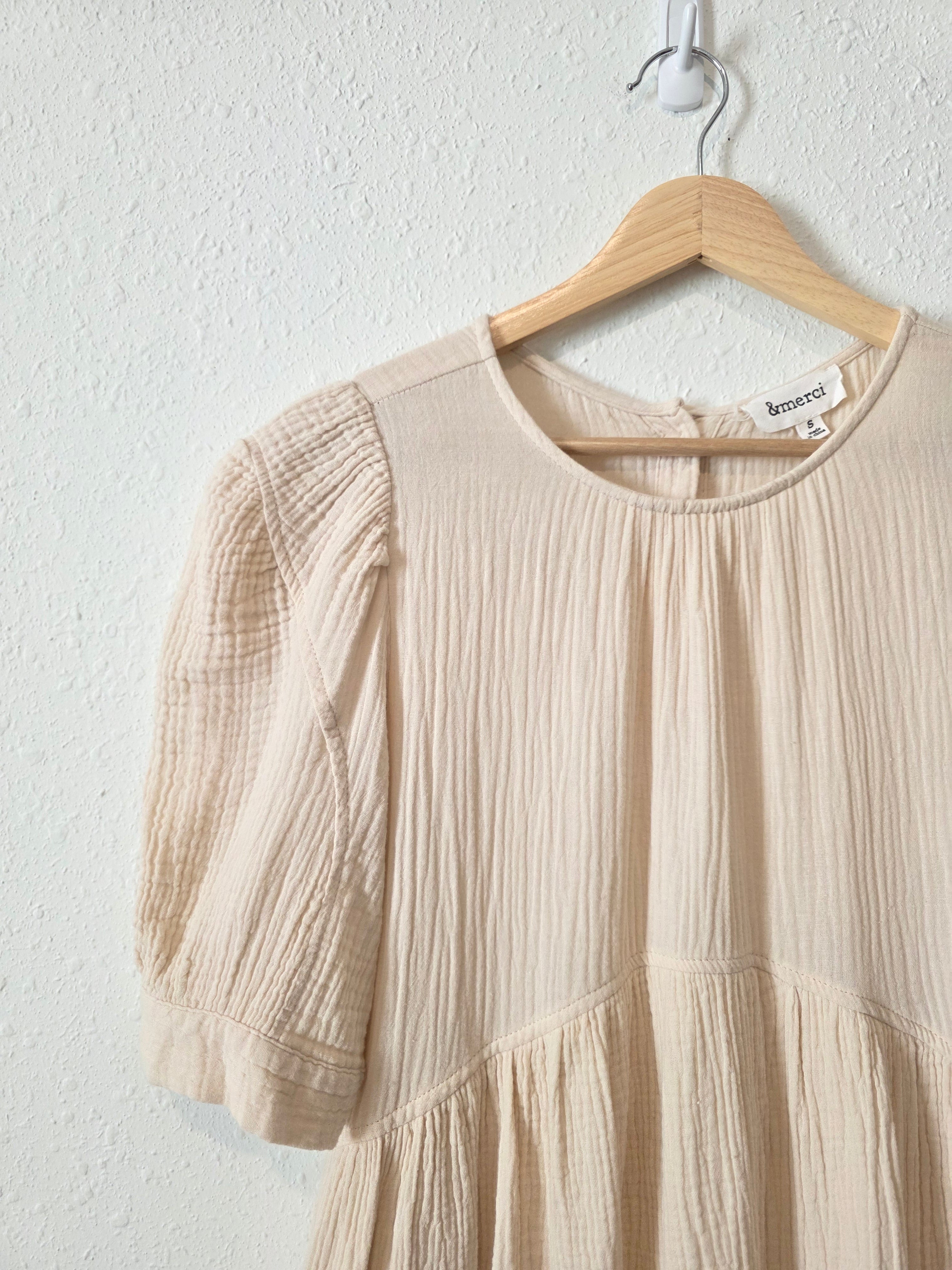 Cotton Gauze Babydoll Dress (S)