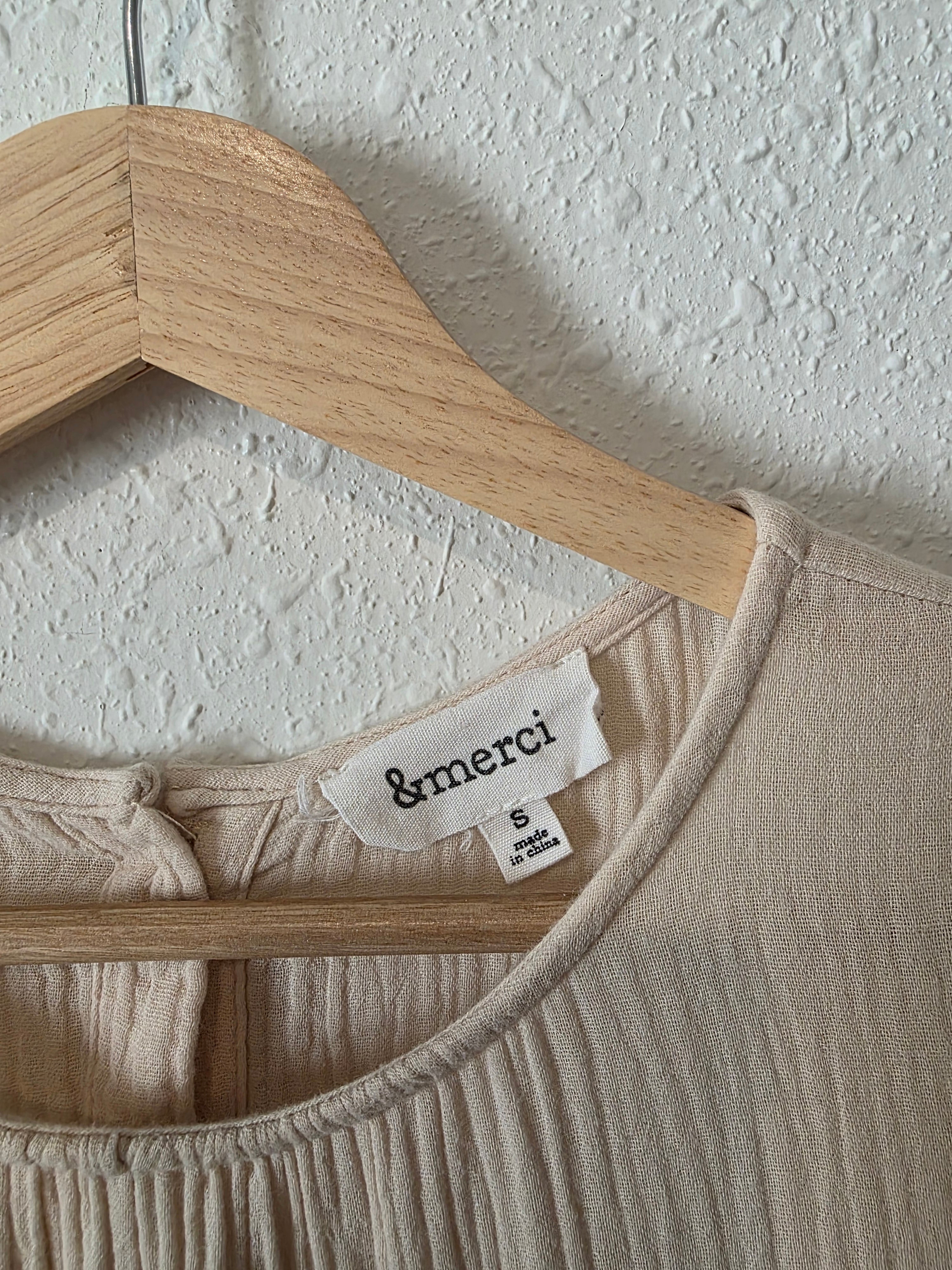 Cotton Gauze Babydoll Dress (S)