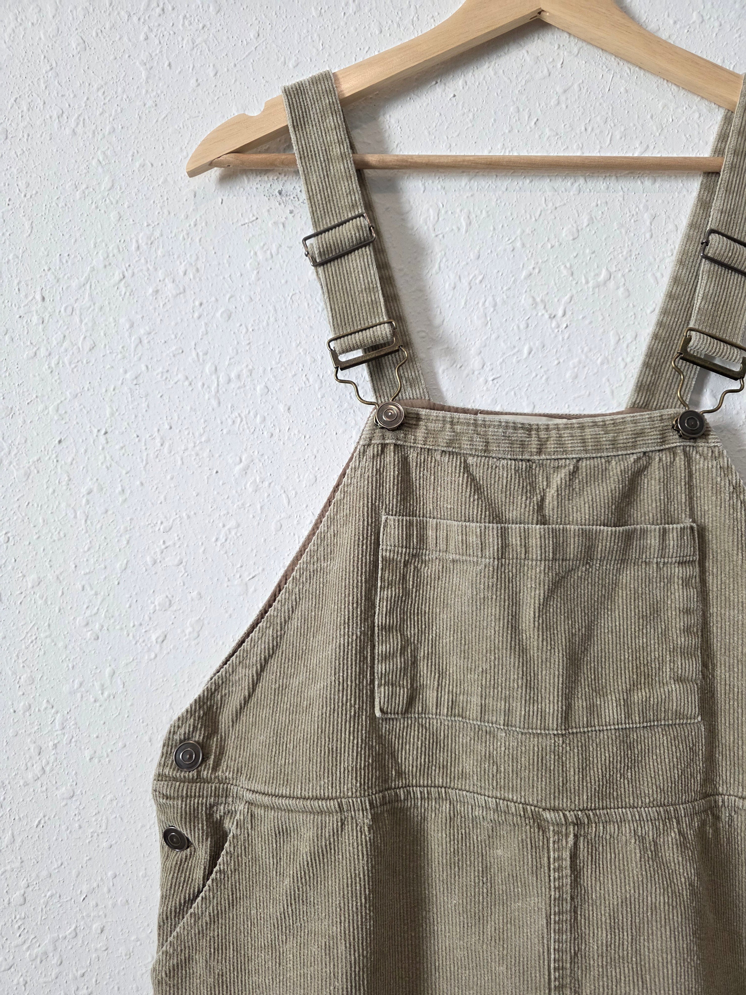 Listicle Corduroy Overall Dress (L)
