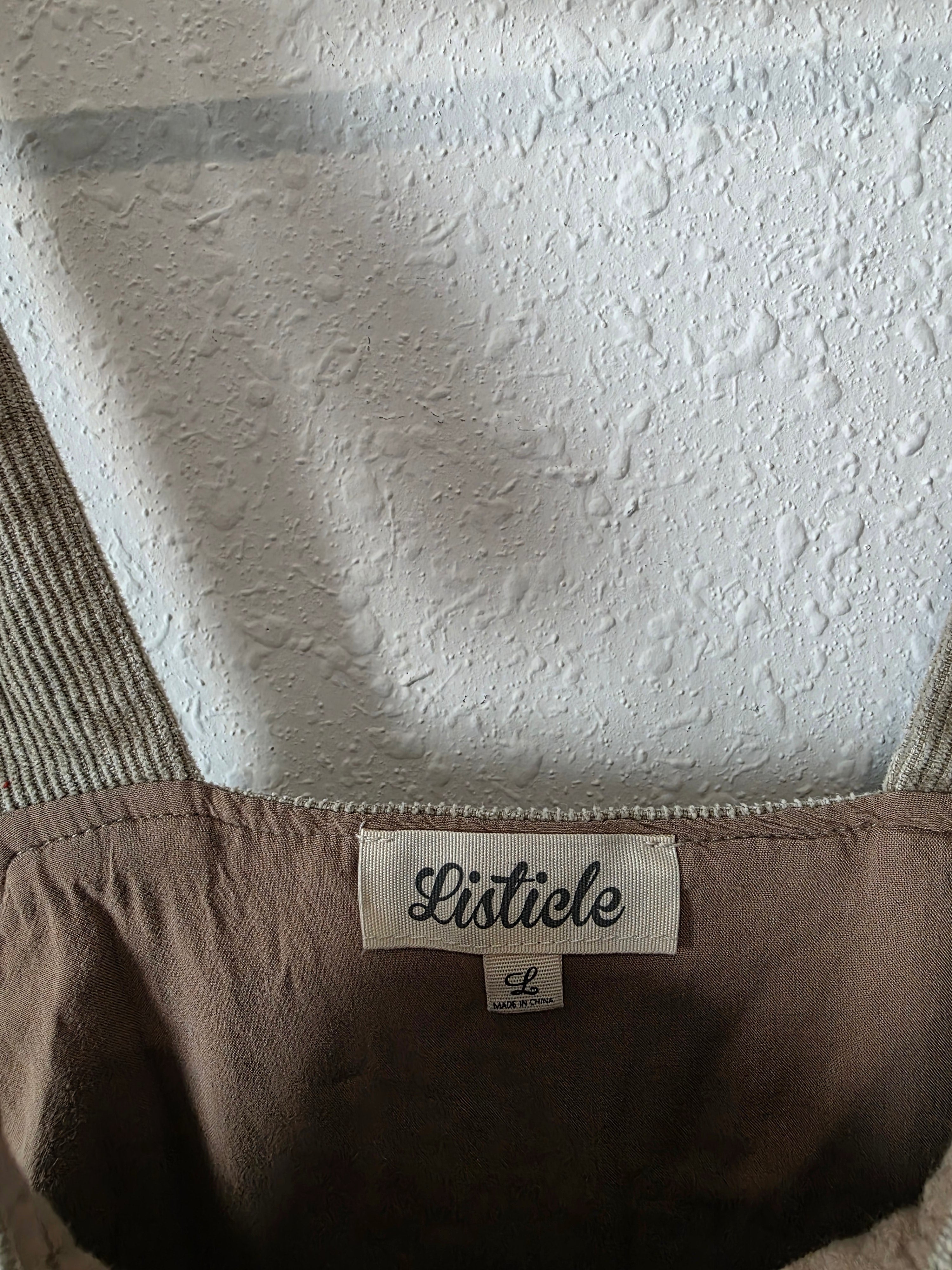 Listicle Corduroy Overall Dress (L)