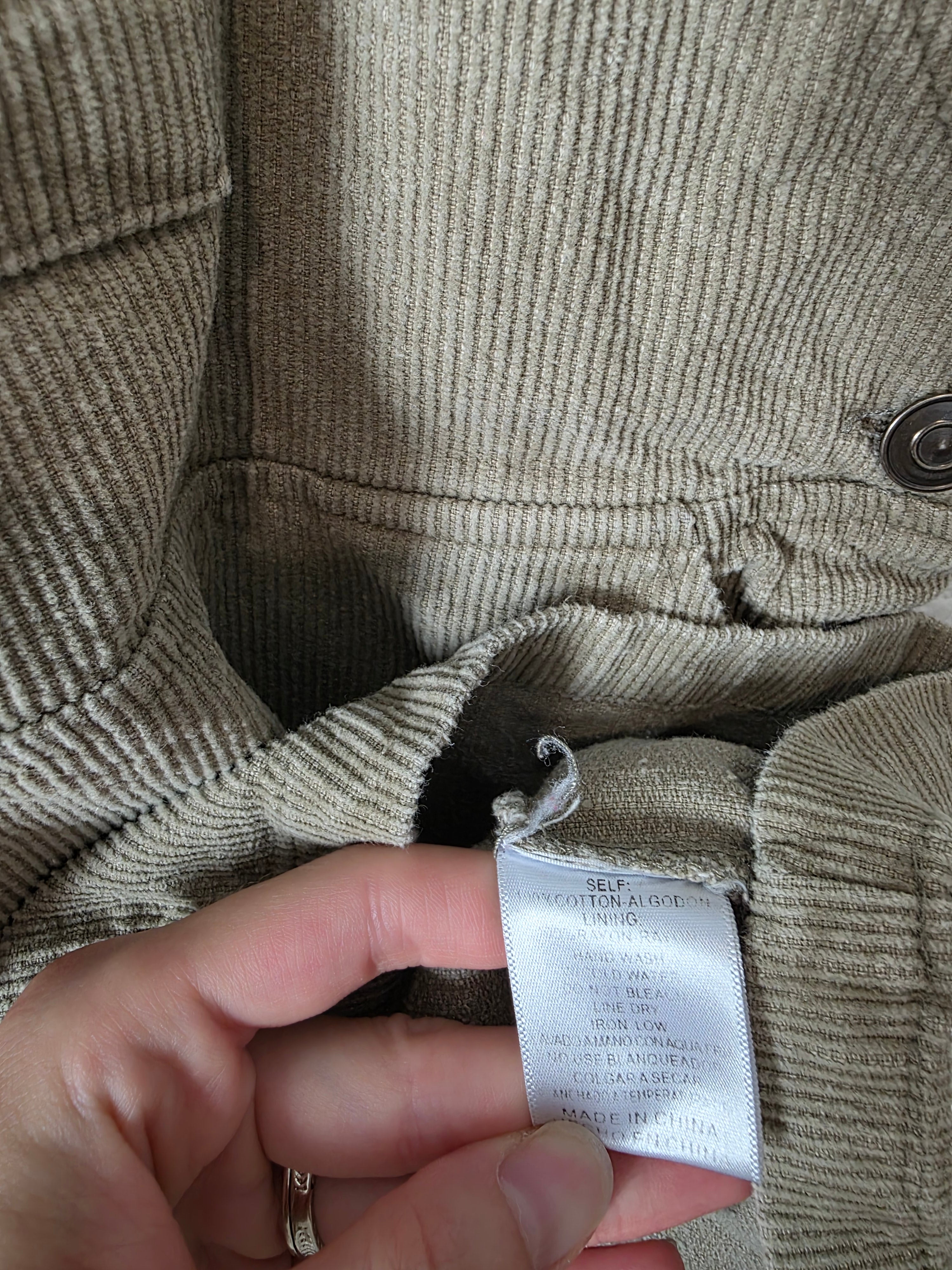 Listicle Corduroy Overall Dress (L)