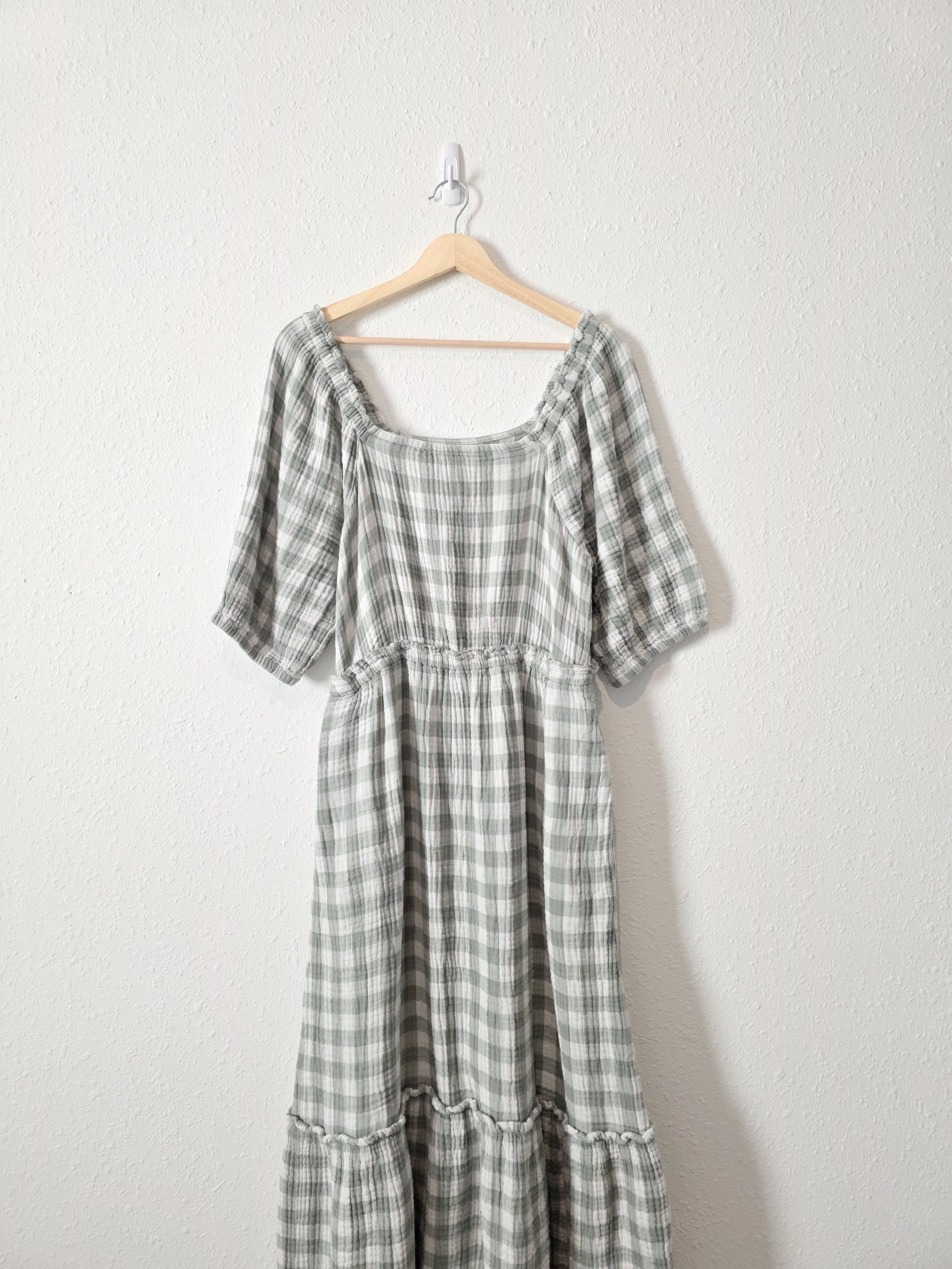 Upwest Gingham Maxi Dress (M)