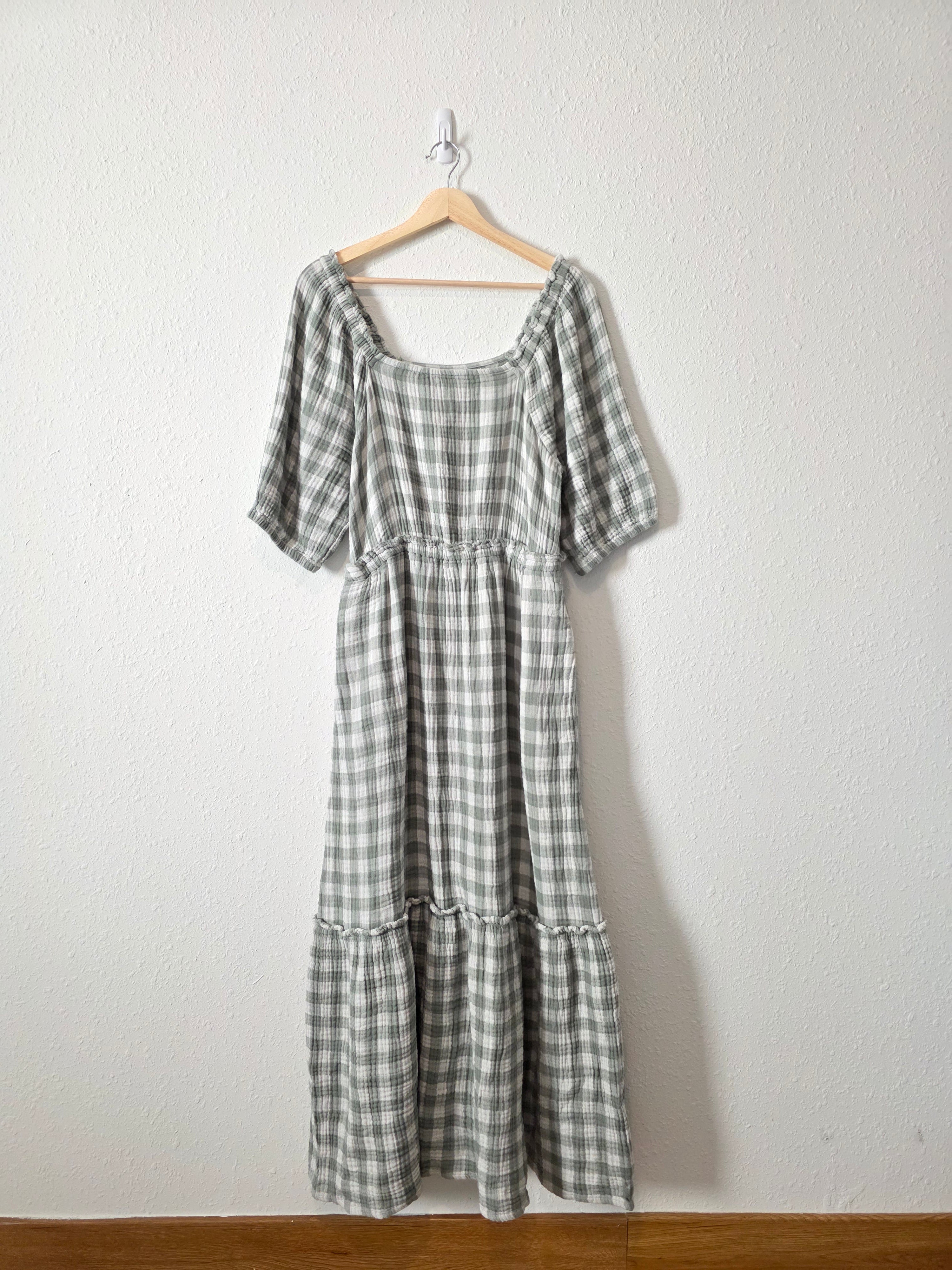 Upwest Gingham Maxi Dress (M)