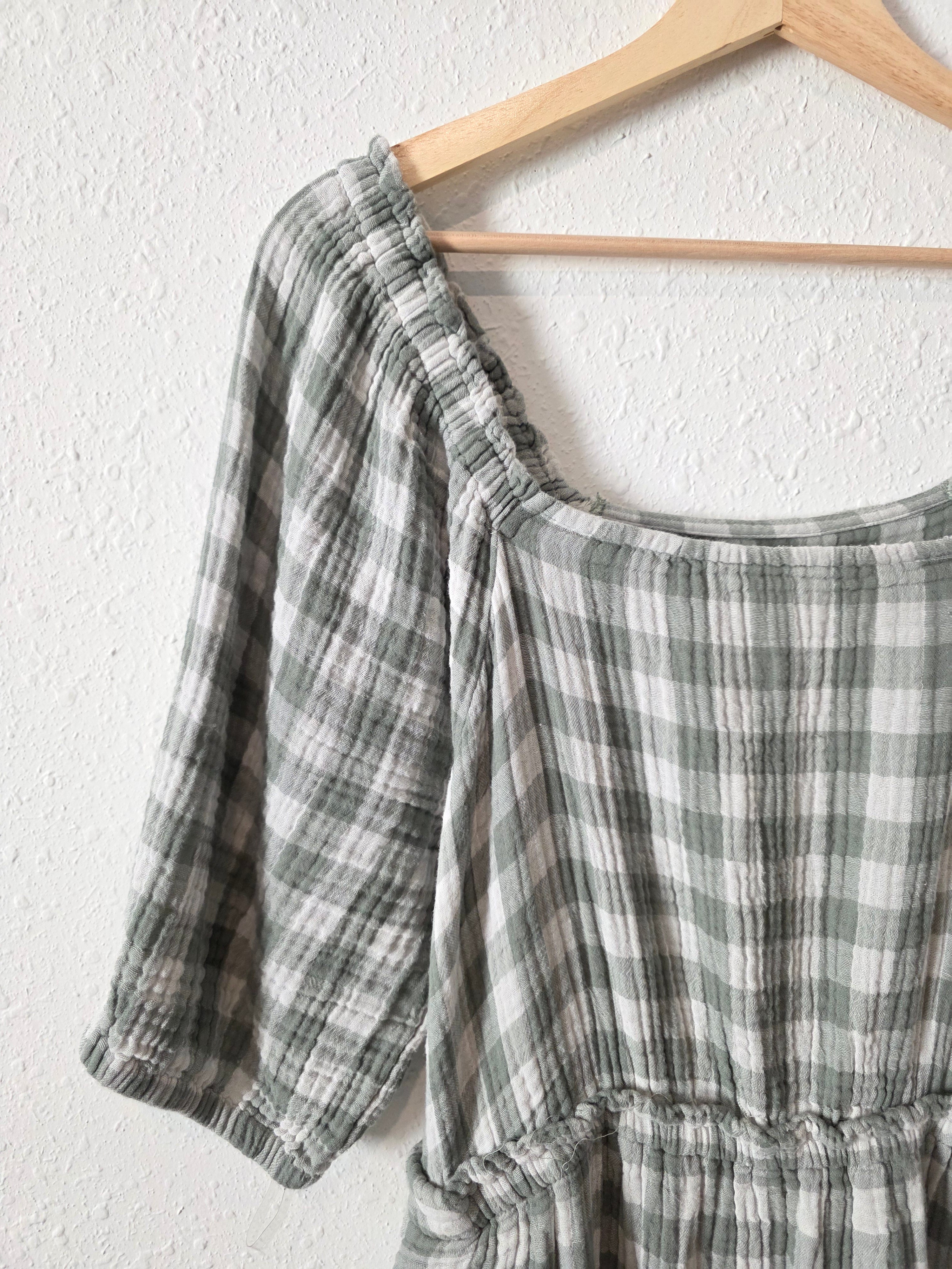 Upwest Gingham Maxi Dress (M)