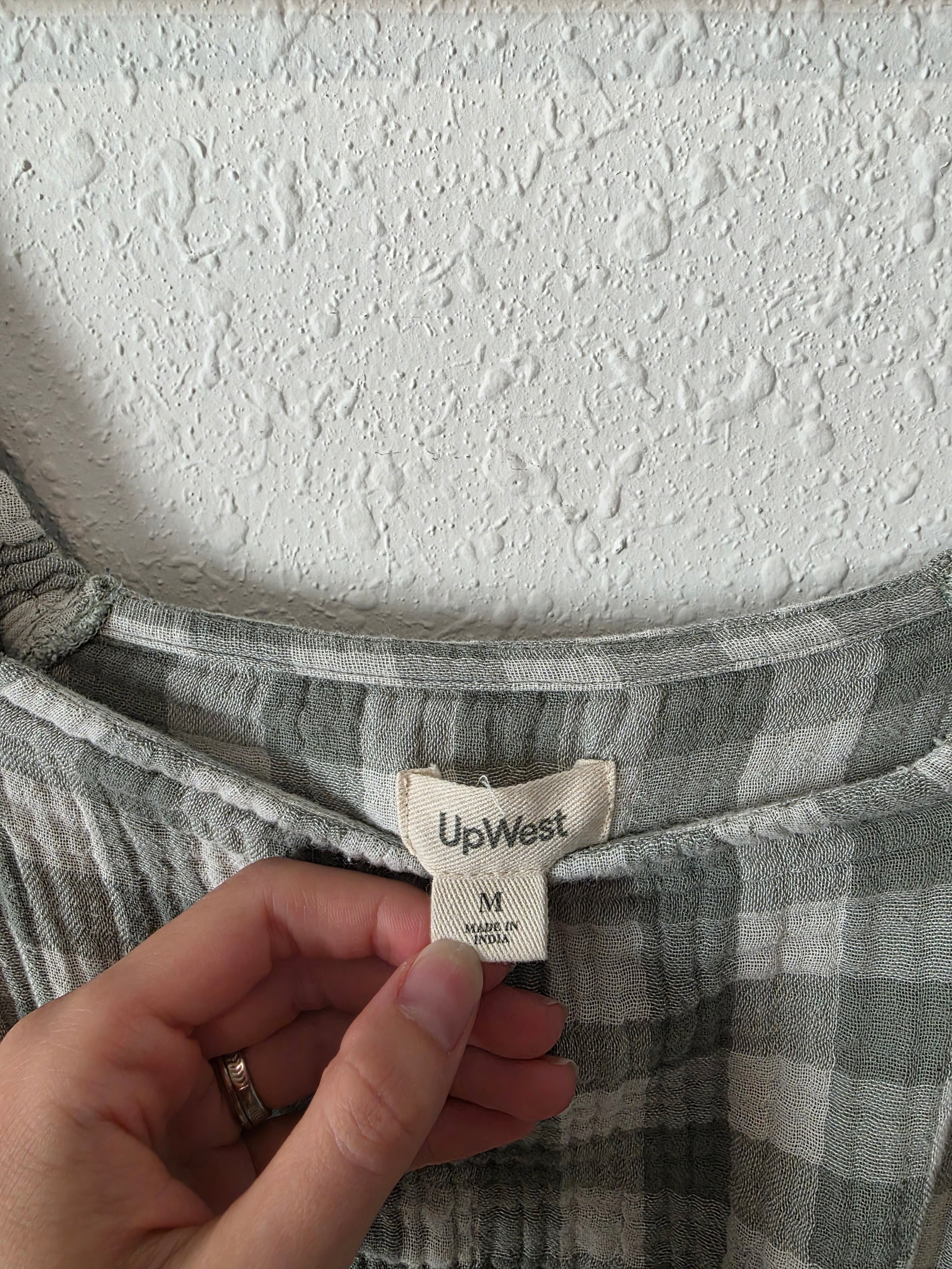 Upwest Gingham Maxi Dress (M)