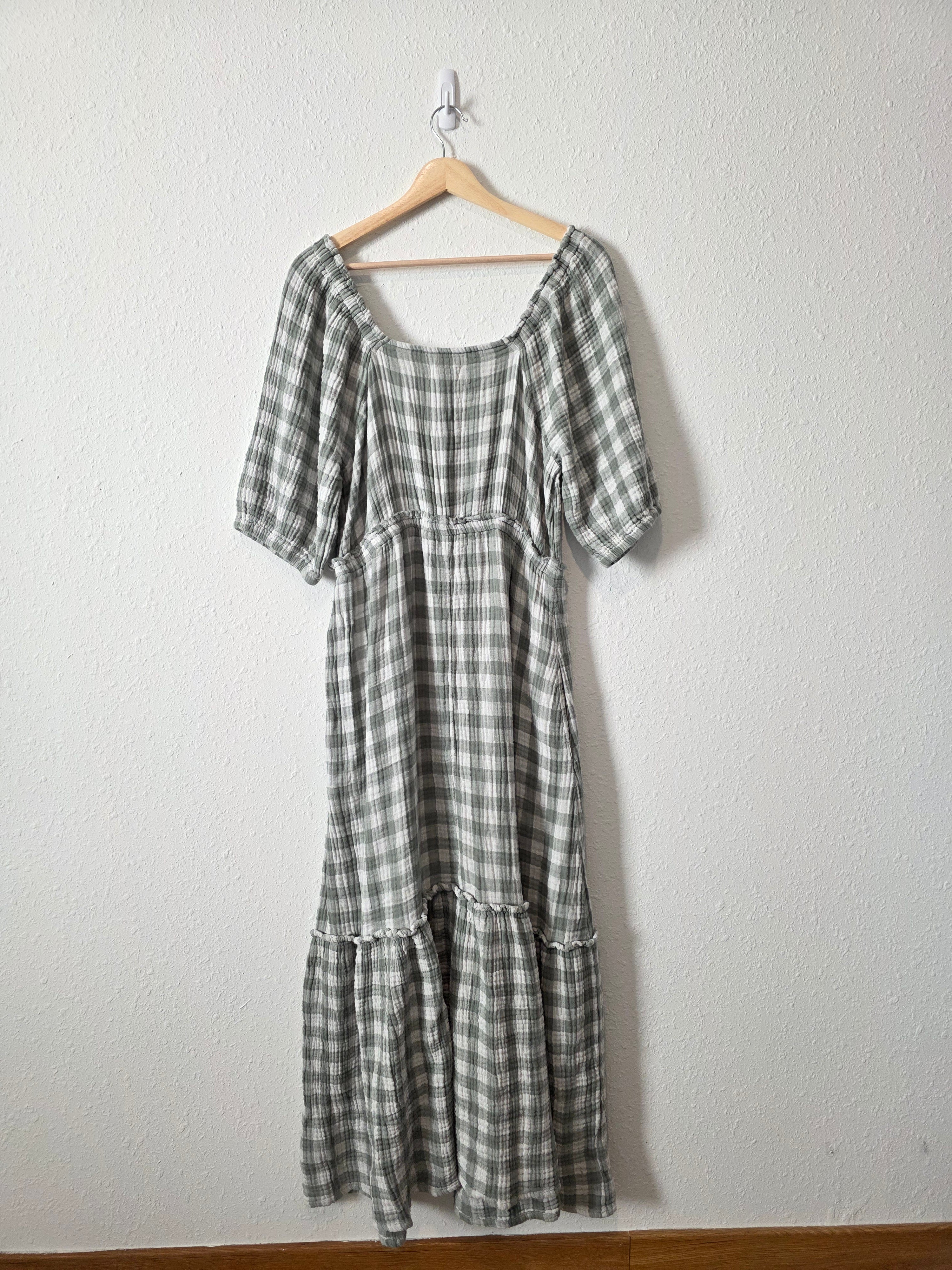 Upwest Gingham Maxi Dress (M)