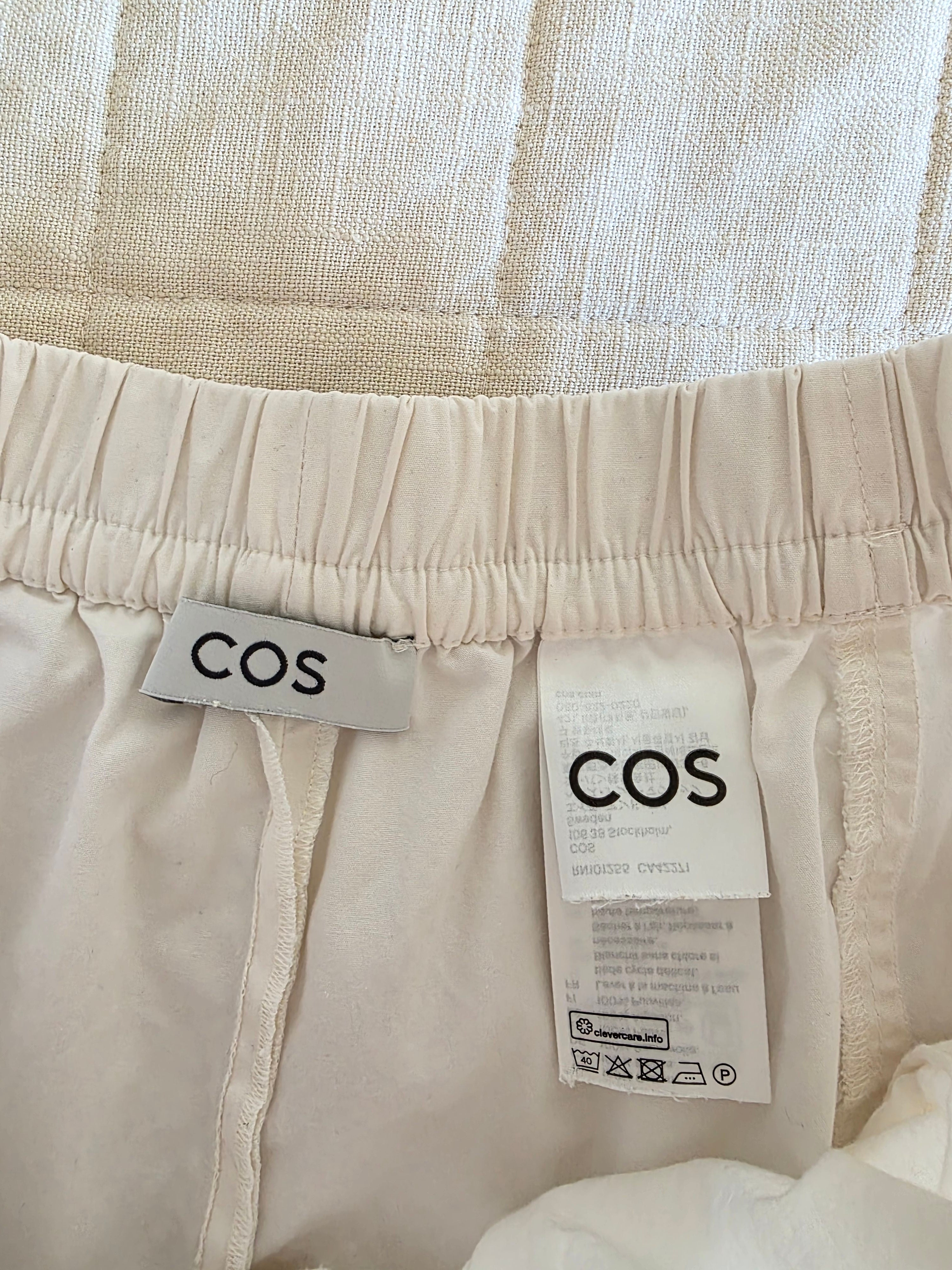 COS Ecru Barrel Easy Pants (M/L)