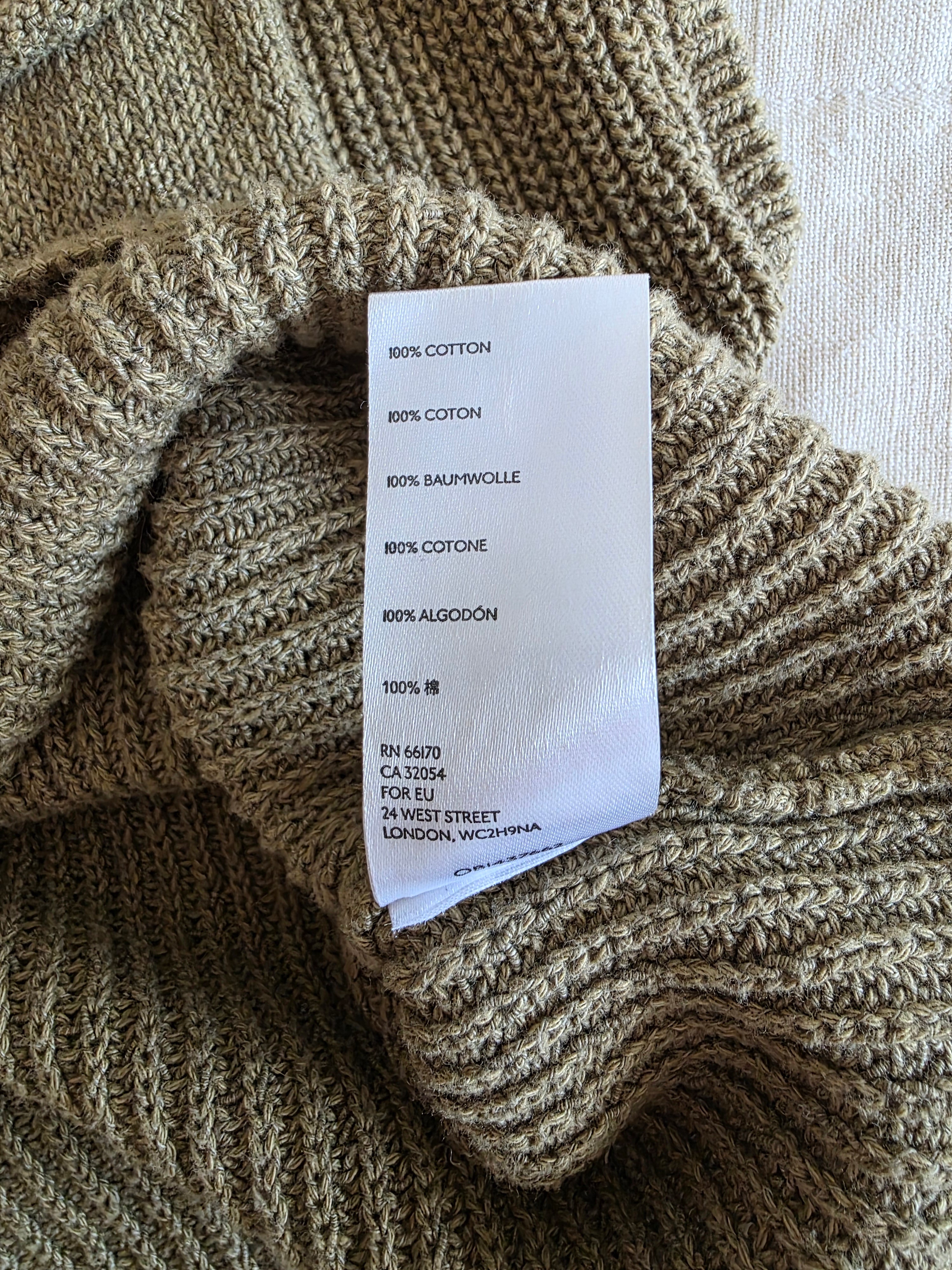 Free People Olive Knit Top (L)