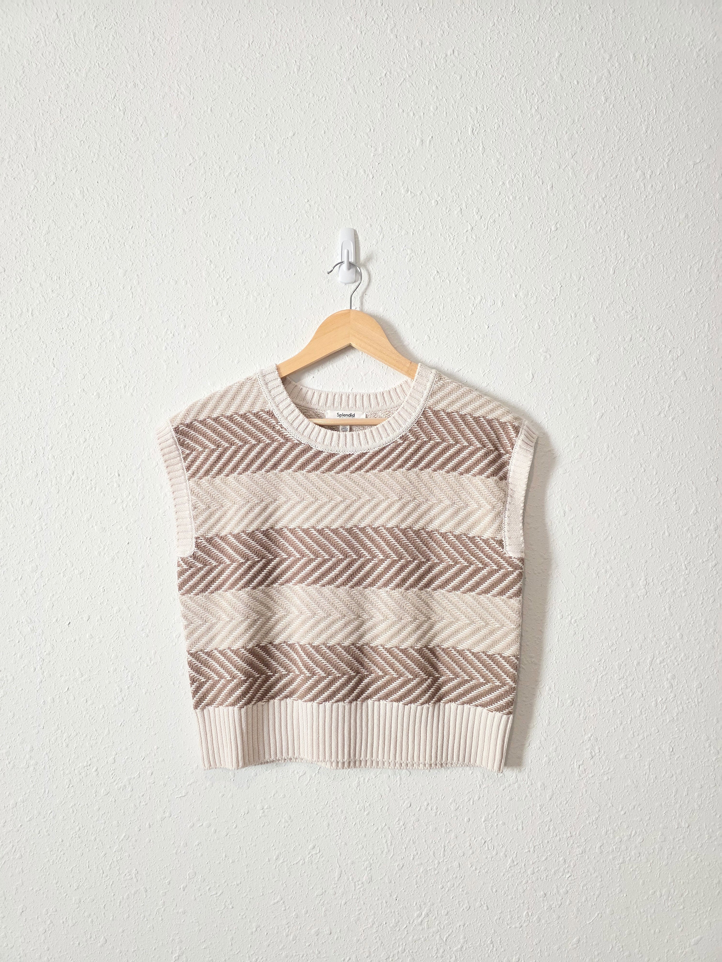 Splendid Neutral Knit Vest (XS)
